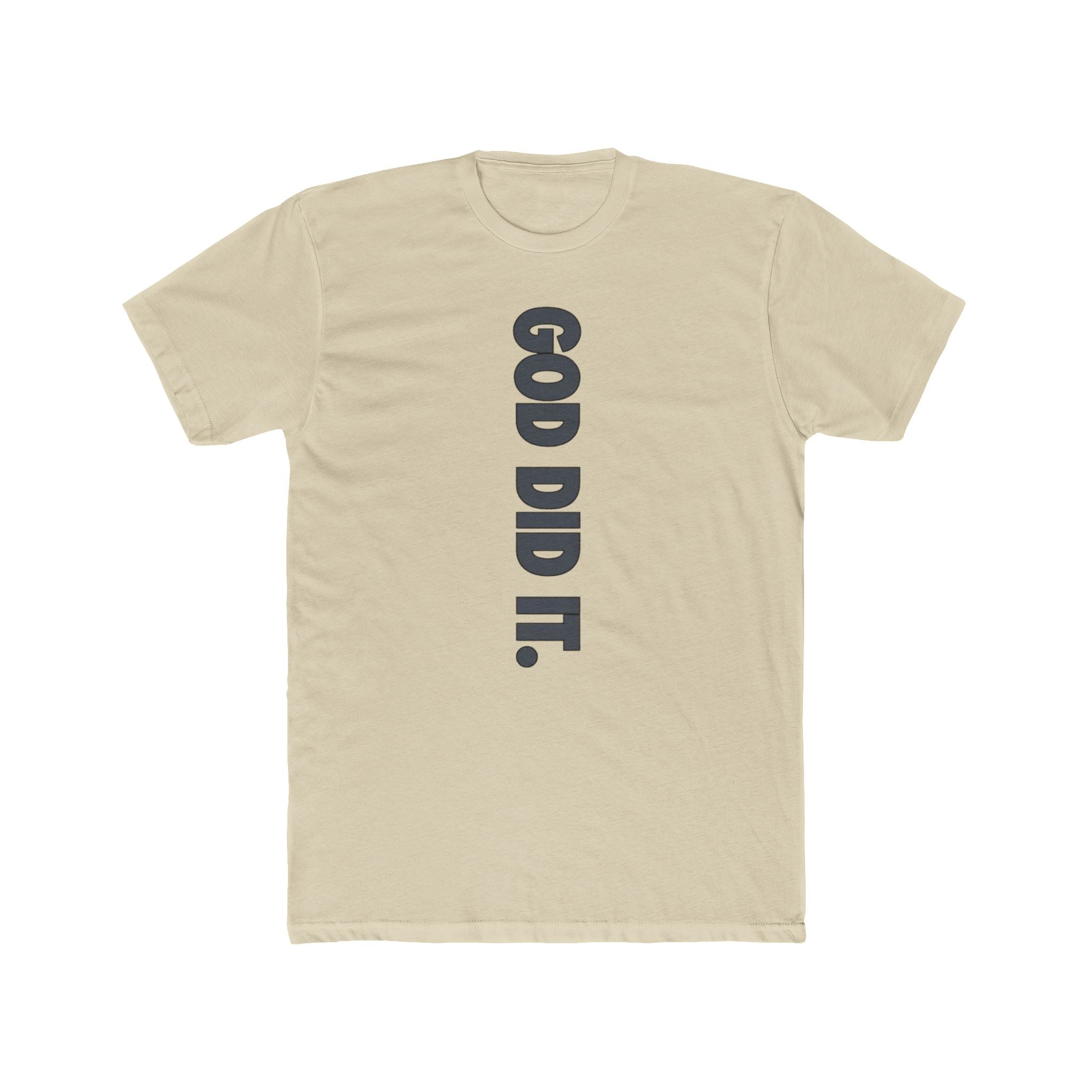 God Did It Tee — Vertical Script Religious Christian T‑Shirt