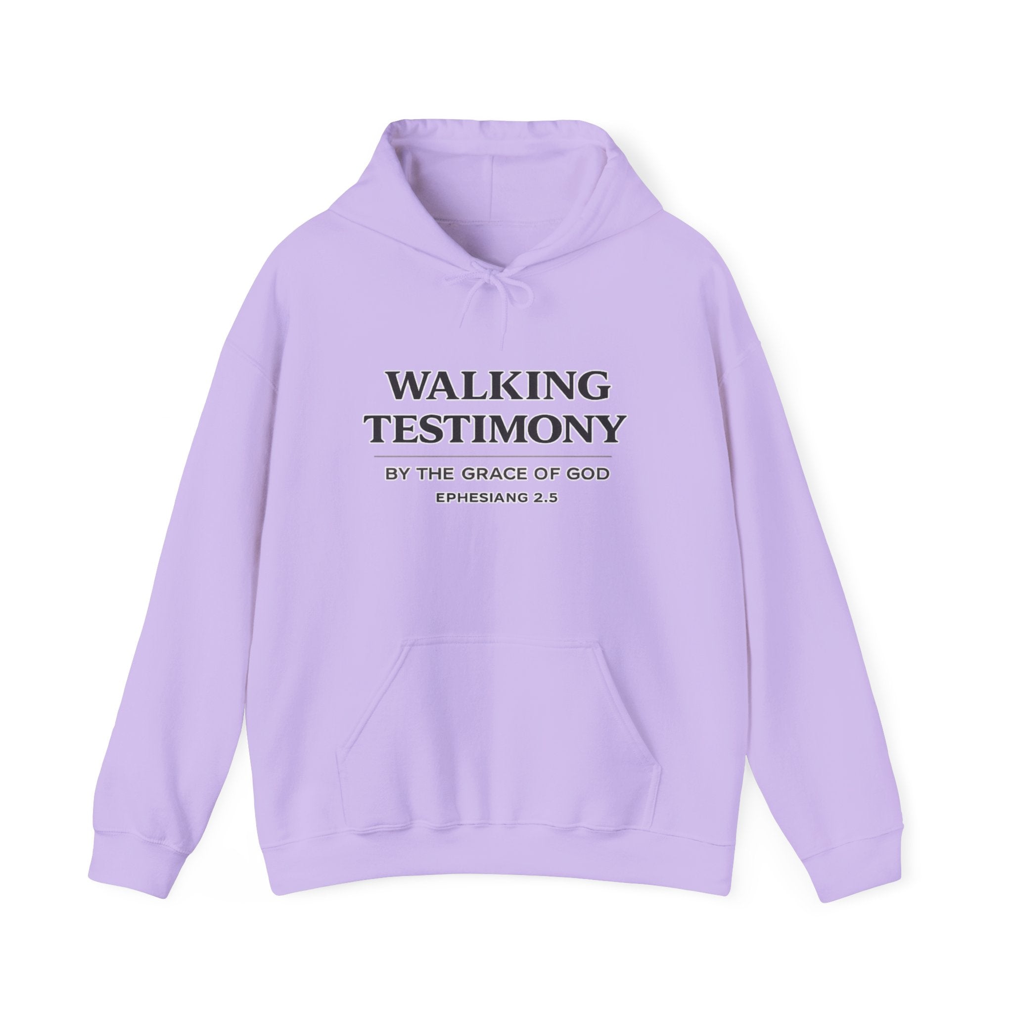 Walking Testimony Hoodie - "By the Grace of God" Ephesians 2:8 Christian Pullover