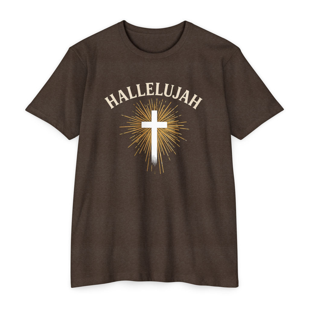 Womens Christian Hallelujah Cross T-Shirt