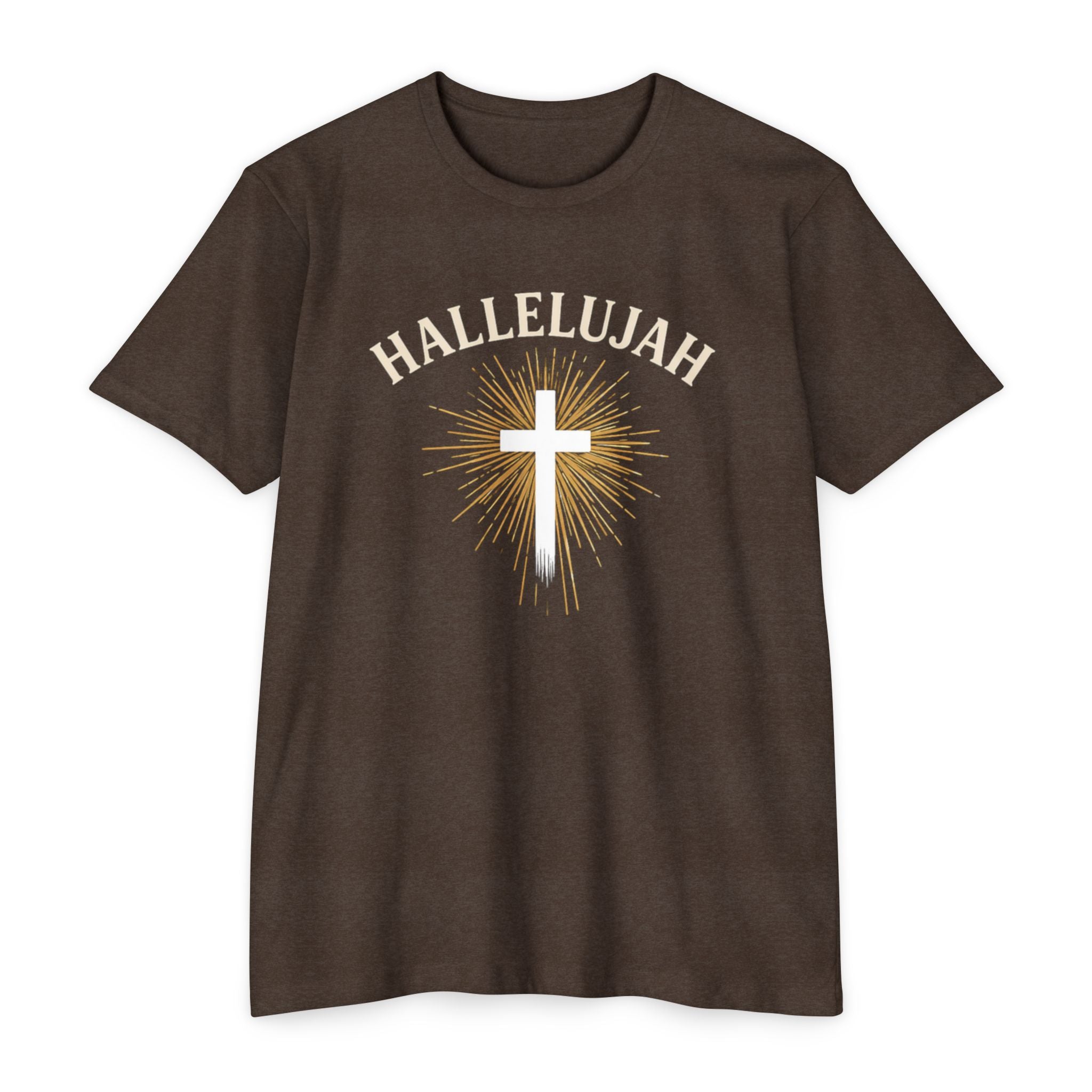 Womens Christian Hallelujah Cross T-Shirt