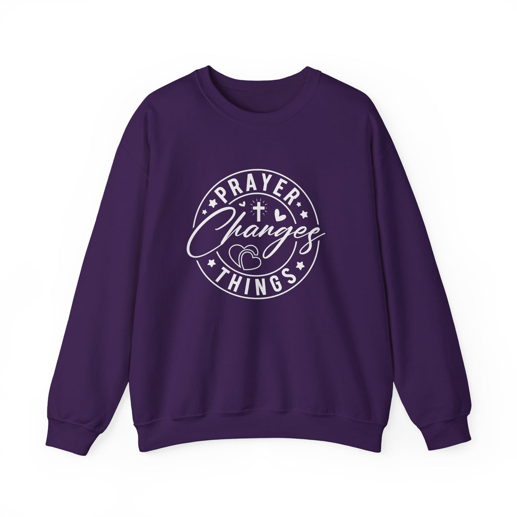 Prayer Changes Things Sweatshirt — Inspirational Christian Crewneck