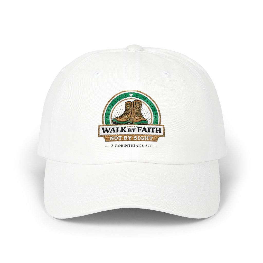 Dad Cap  "Walk by Faith Not by Sight" Embroidered Christian Baseball Hat