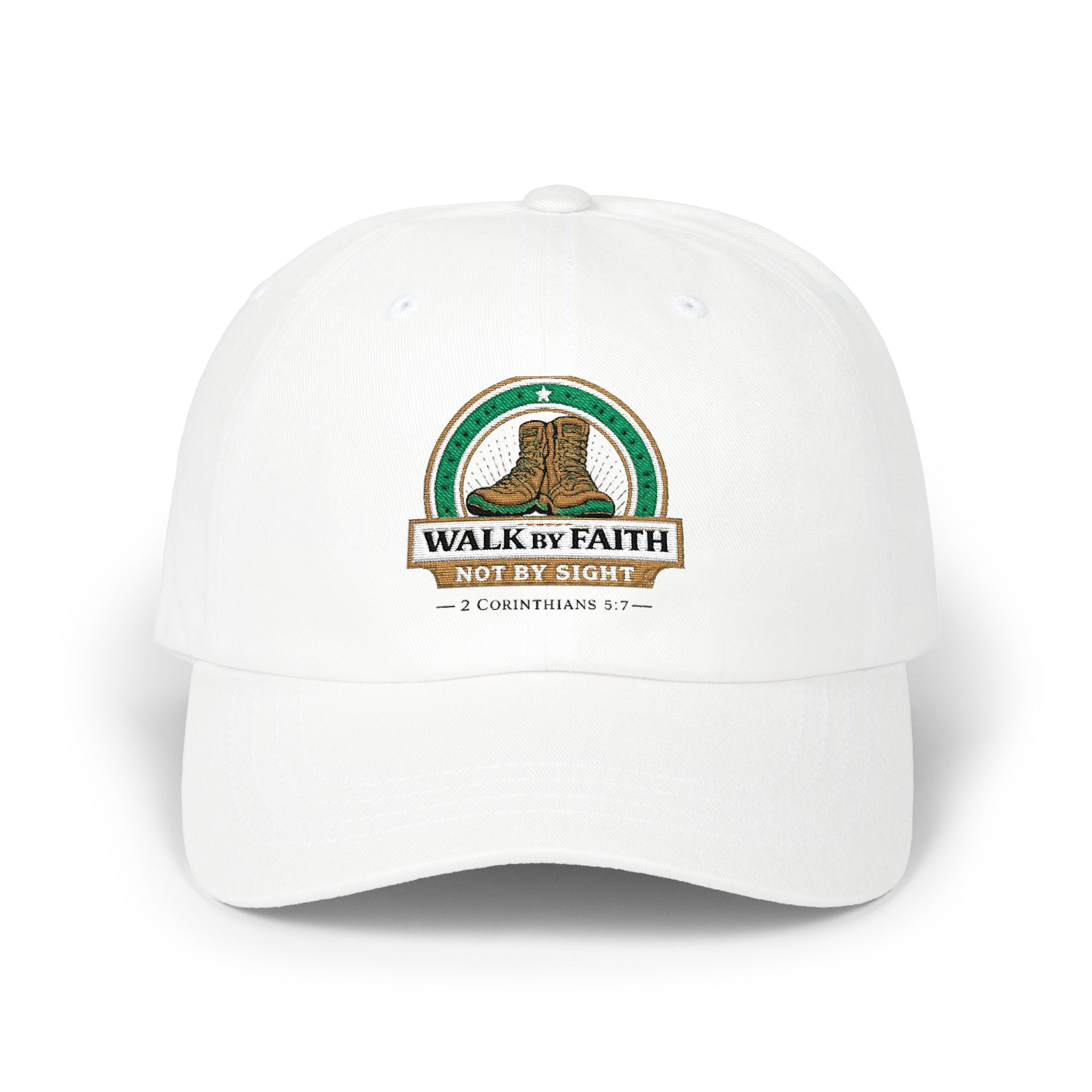 Dad Cap  "Walk by Faith Not by Sight" Embroidered Christian Baseball Hat
