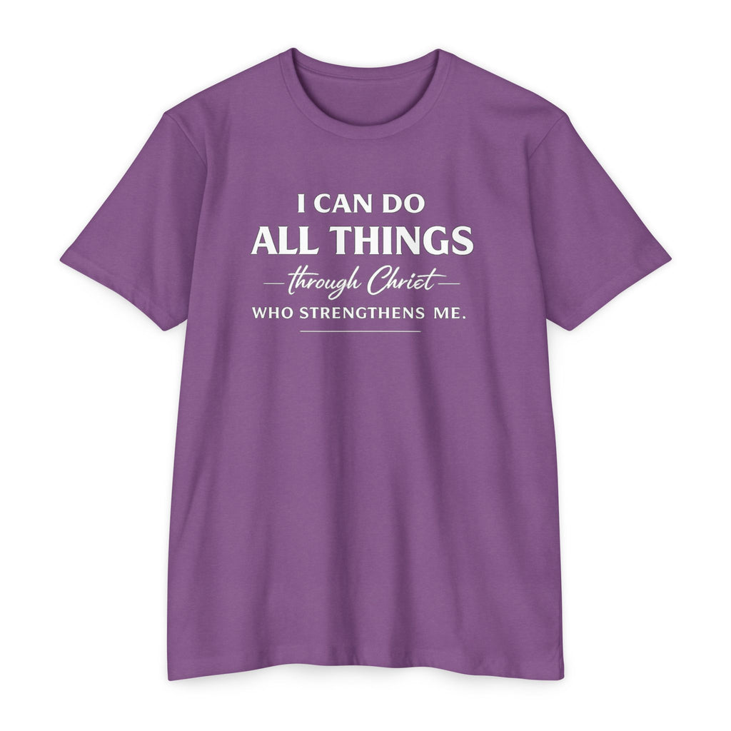Womens "I Can Do All Things" Christian Scripture Tee |