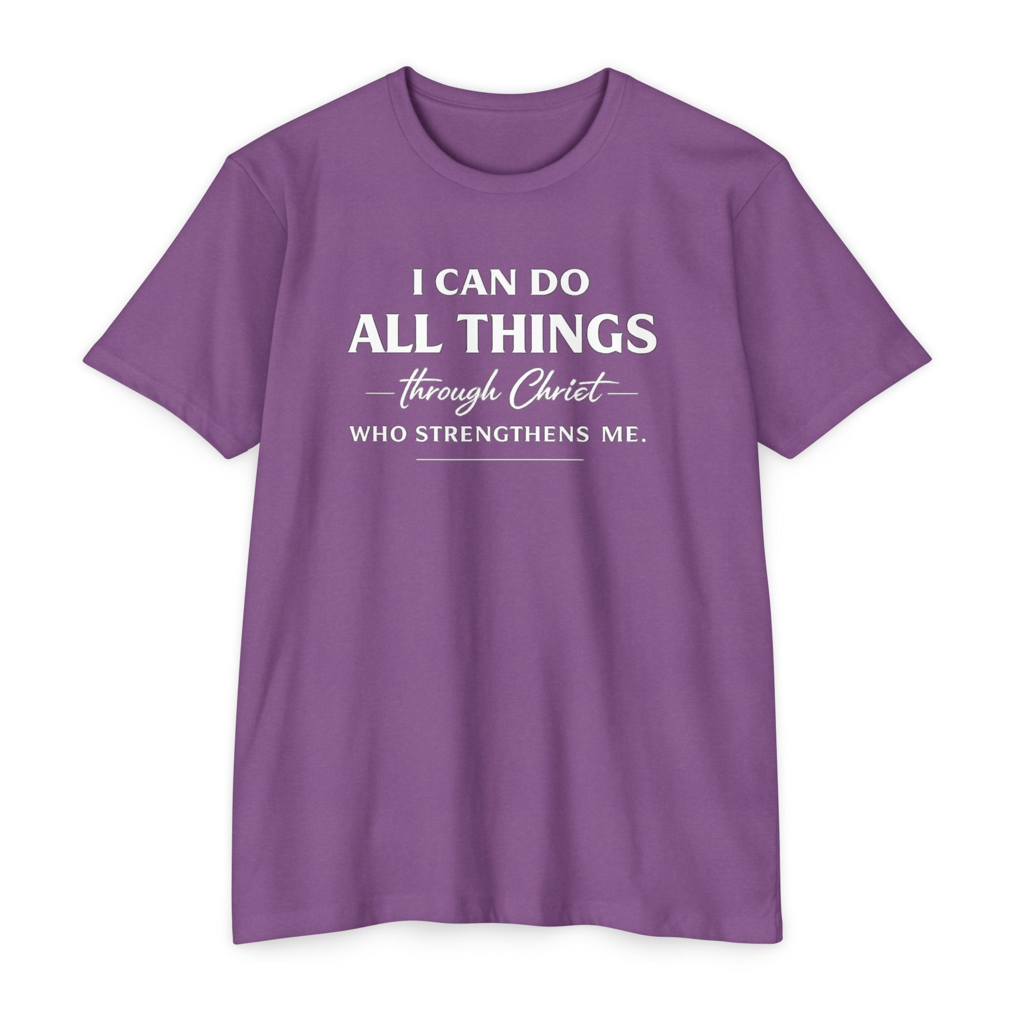 Womens "I Can Do All Things" Christian Scripture Tee |