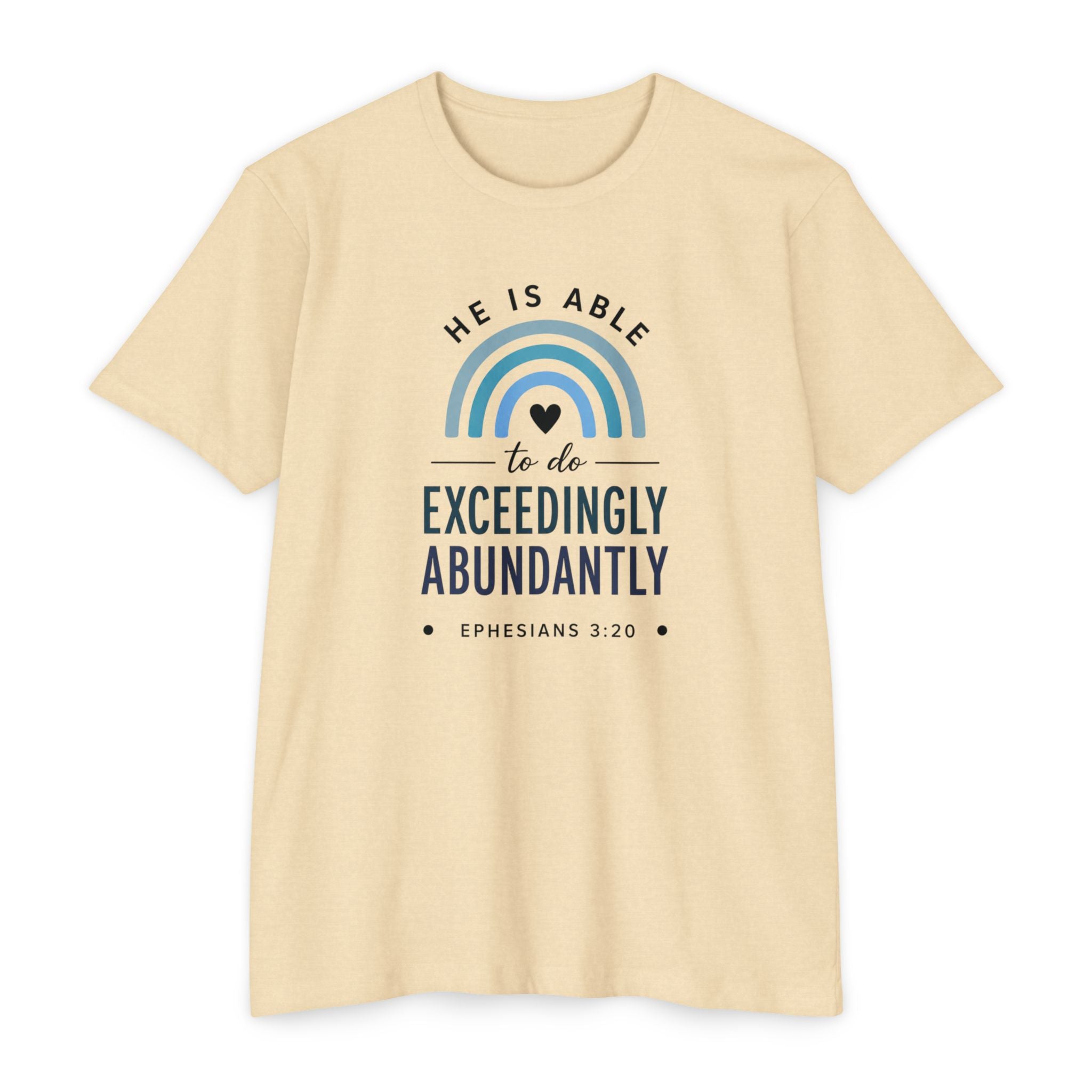 Womens Exceedingly Abundantly T-Shirt — Ephesians 3:20 Inspirational Christian Tee