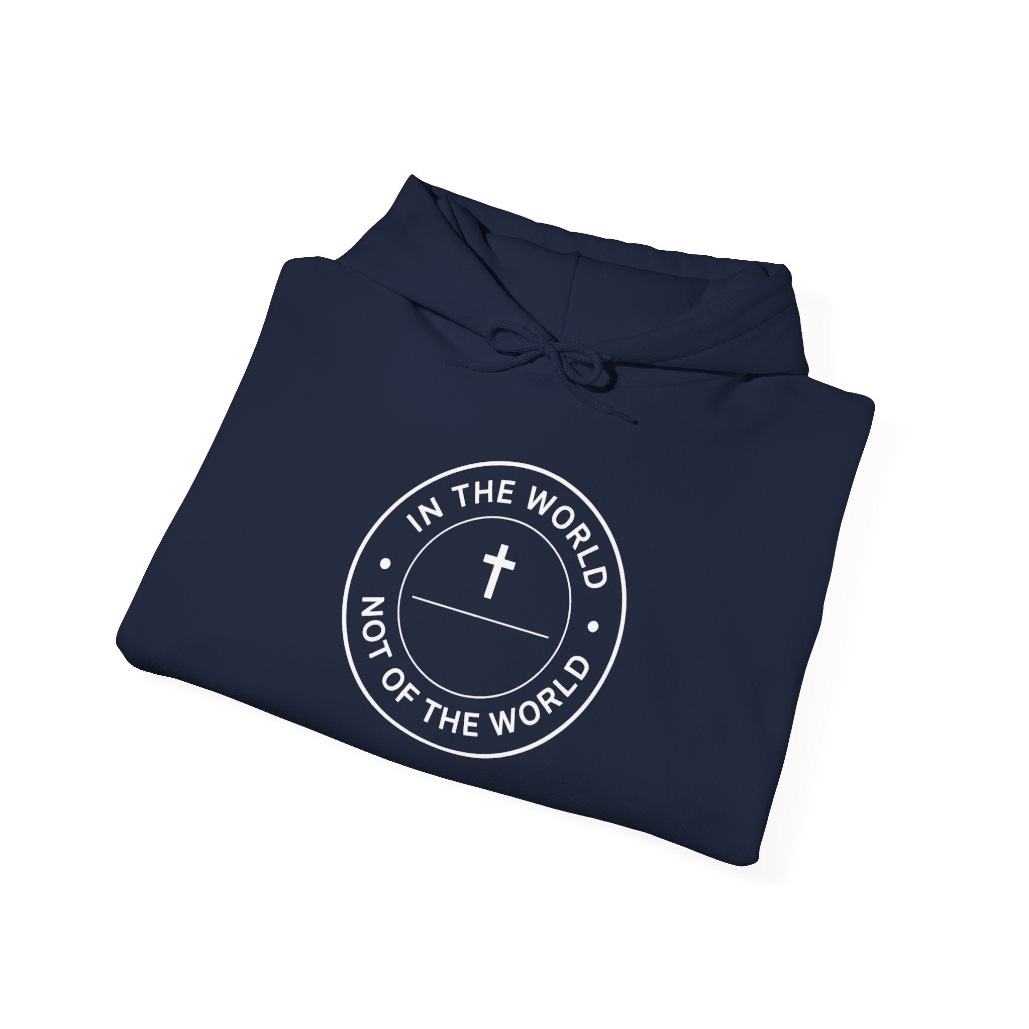 Womens Christian Cross Hoodie — "In the World, Not of the World" Faith Hoodie