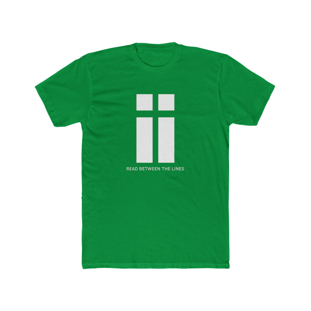 Read Between the Lines graphic Tee | Minimalist Cross Design