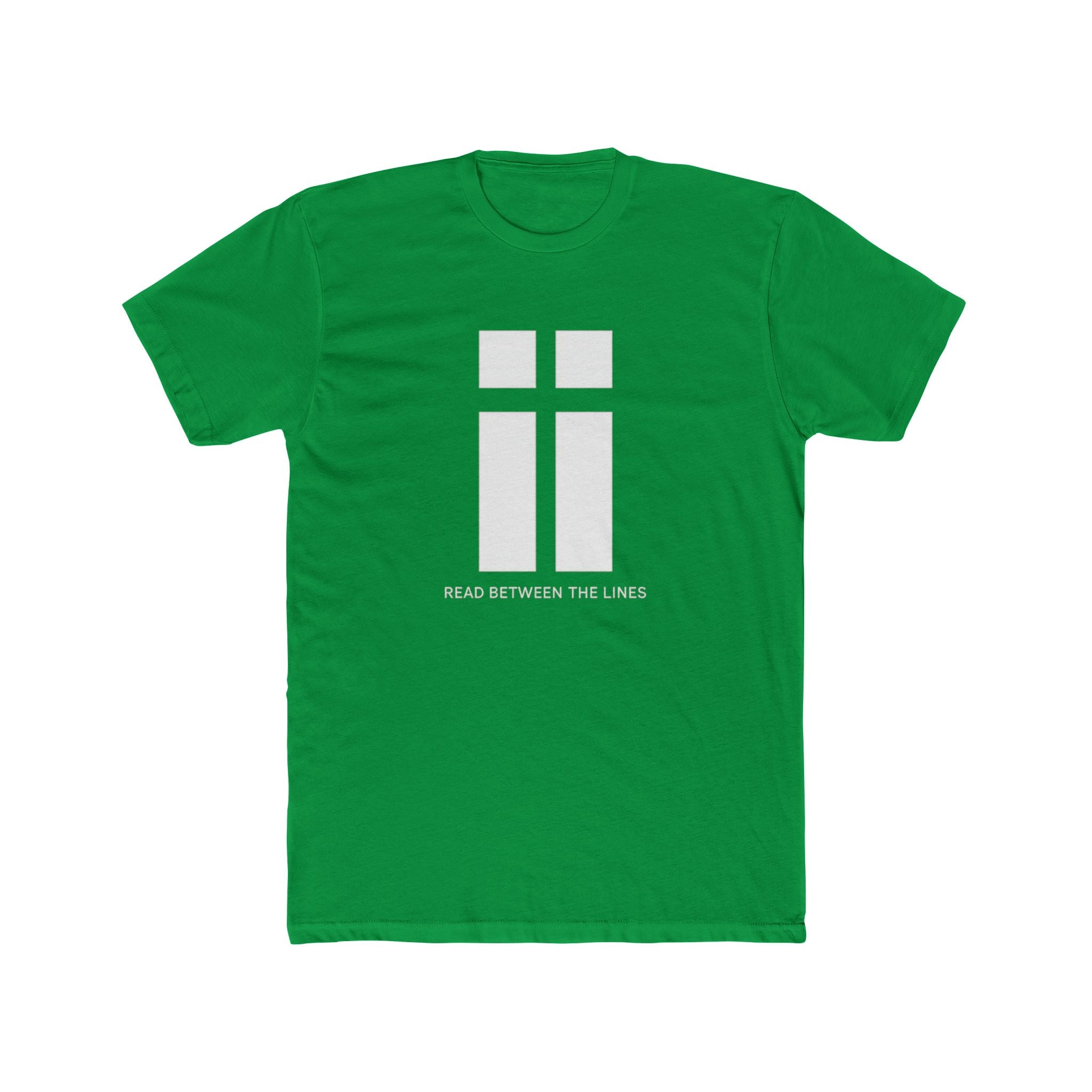 Read Between the Lines graphic Tee | Minimalist Cross Design