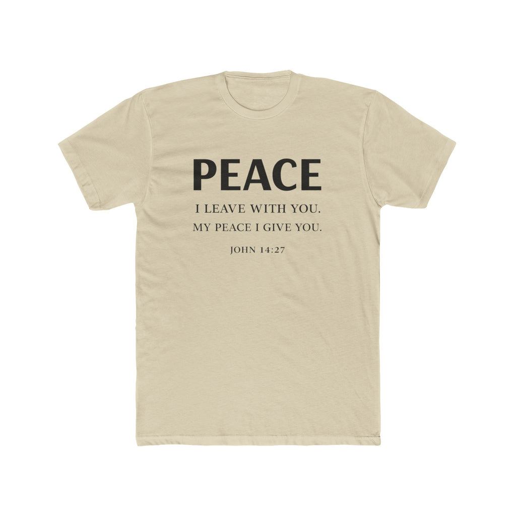 Mens Dove Flight Tee — Soft White T‑Shirt with Soaring Dove Graphic