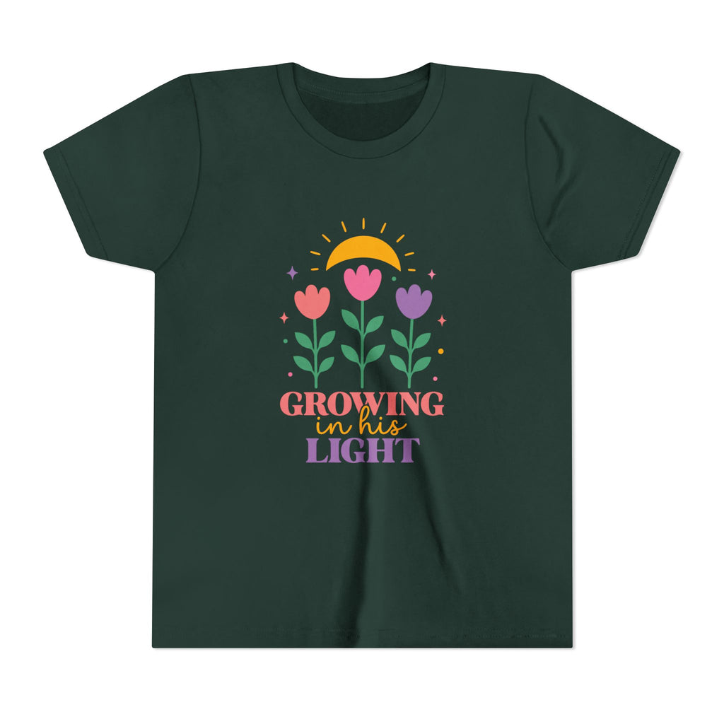 Girls "Growing in the Light" Floral Sunflower Design