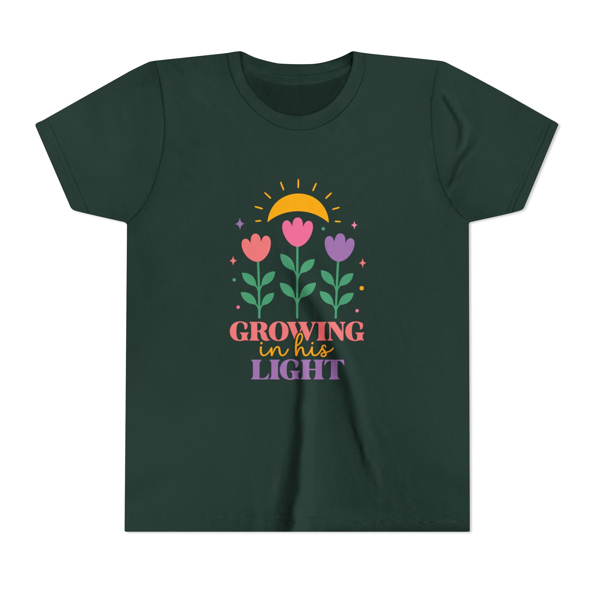 Girls "Growing in the Light" Floral Sunflower Design