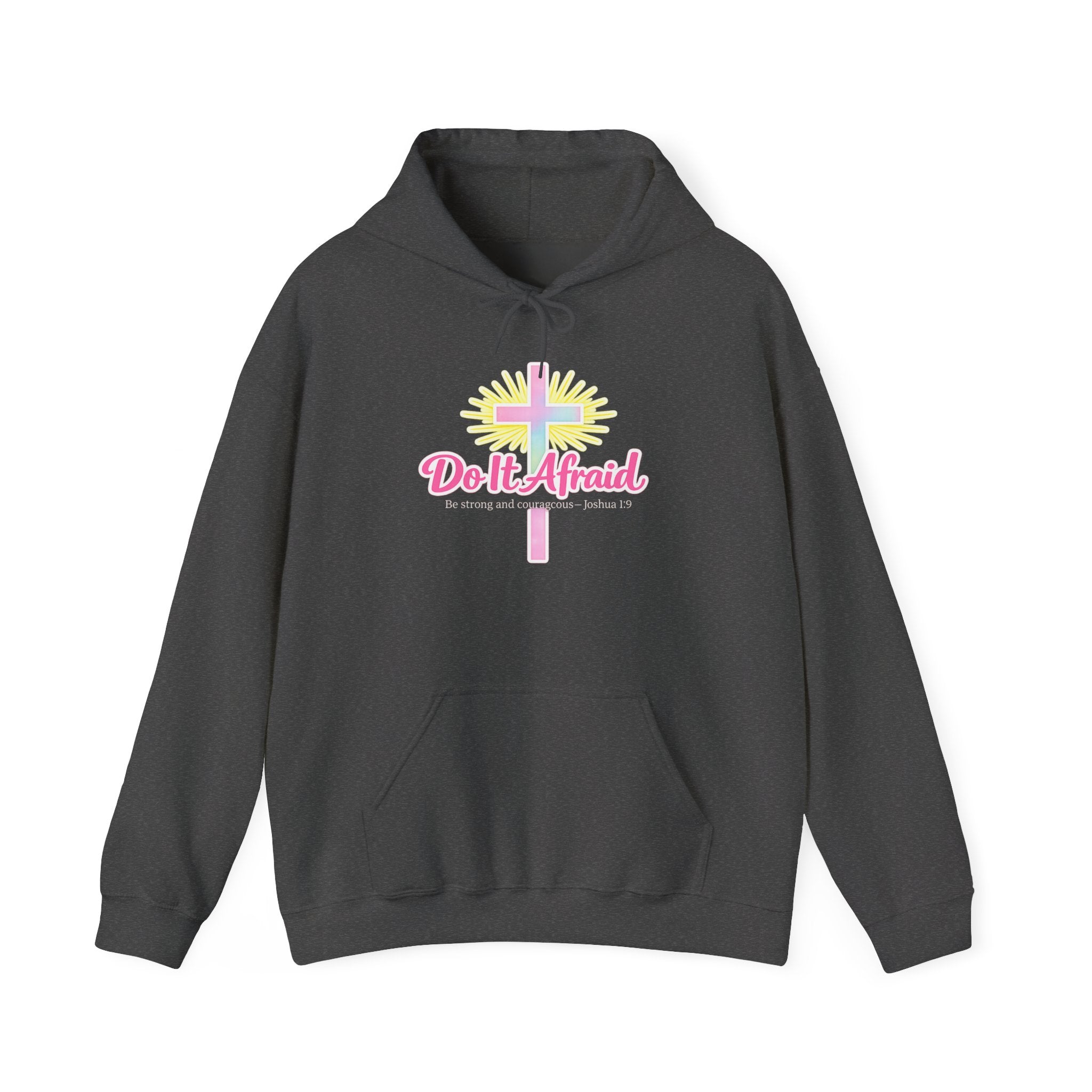 Women's Do It Afraid Cross Hoodie — Inspirational Christian Faith Hoodie