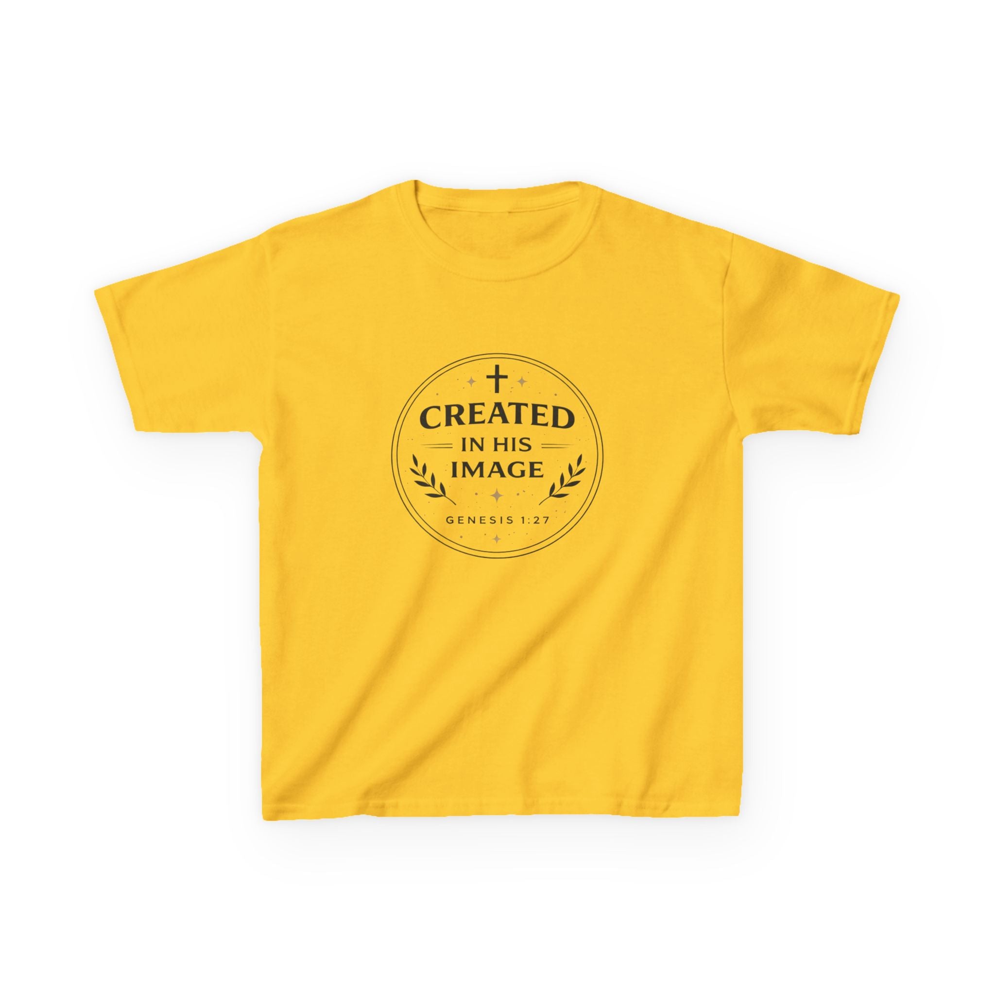 Girls  " Created In His Image" Kids Heavy Cotton™ Tee