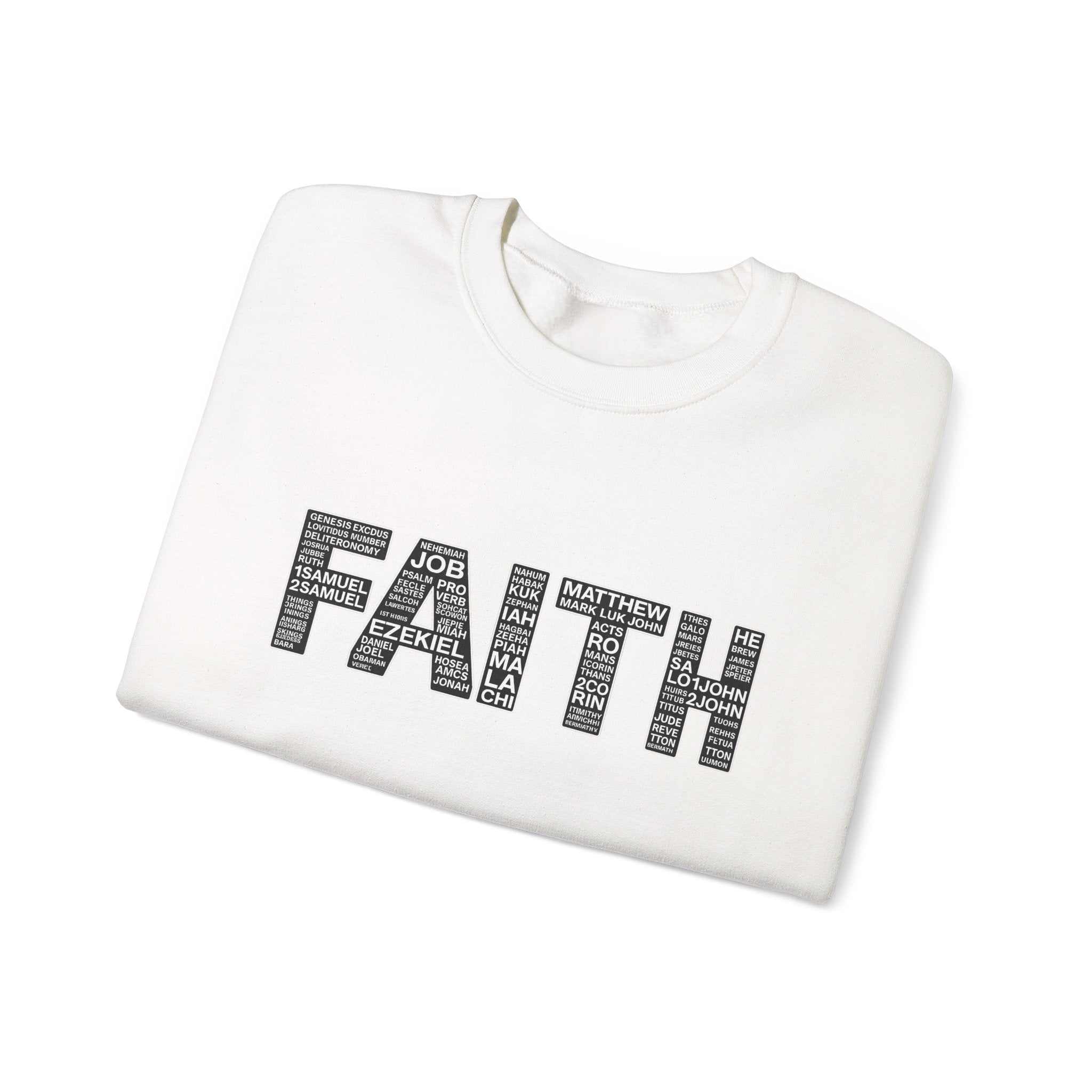 Womens Faith Graphic Sweatshirt  Inspirational Faith Crewneck