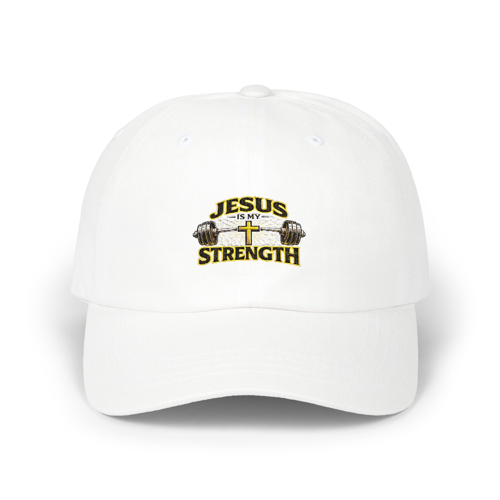 Dad Cap — "Jesus Strength" Embroidered Christian Baseball Hat
