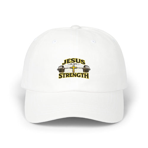Dad Cap — "Jesus Strength" Embroidered Christian Baseball Hat