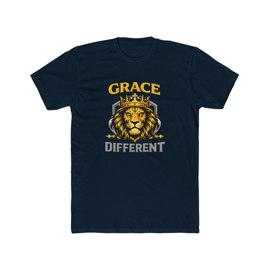 Grace Different Lion Graphic Tee — Crowned Lion Inspirational Christian Shirt