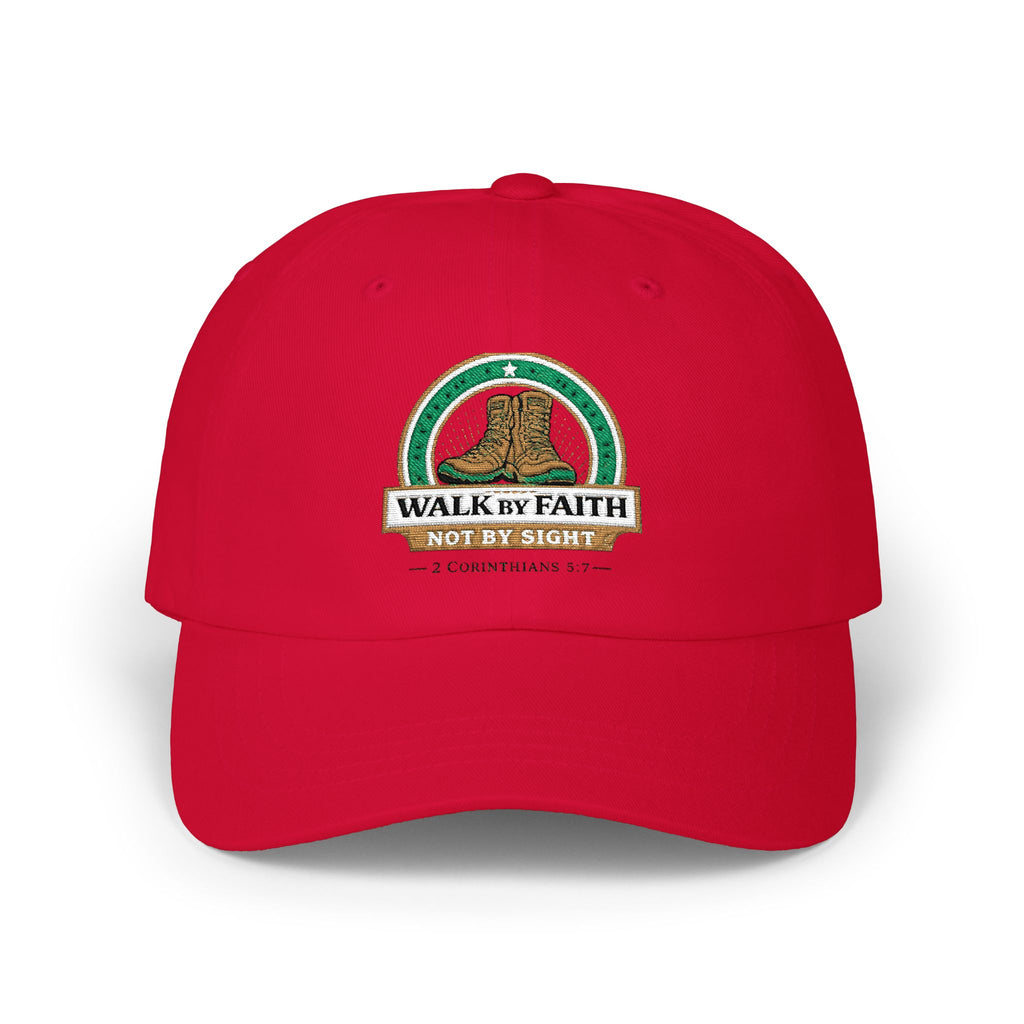 Dad Cap  "Walk by Faith Not by Sight" Embroidered Christian Baseball Hat
