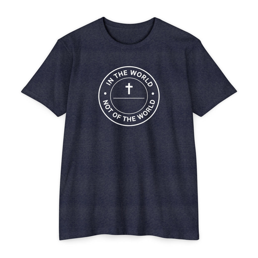 Womens "In The World Not Of The World" Christian Garment-Dyed T-shirt