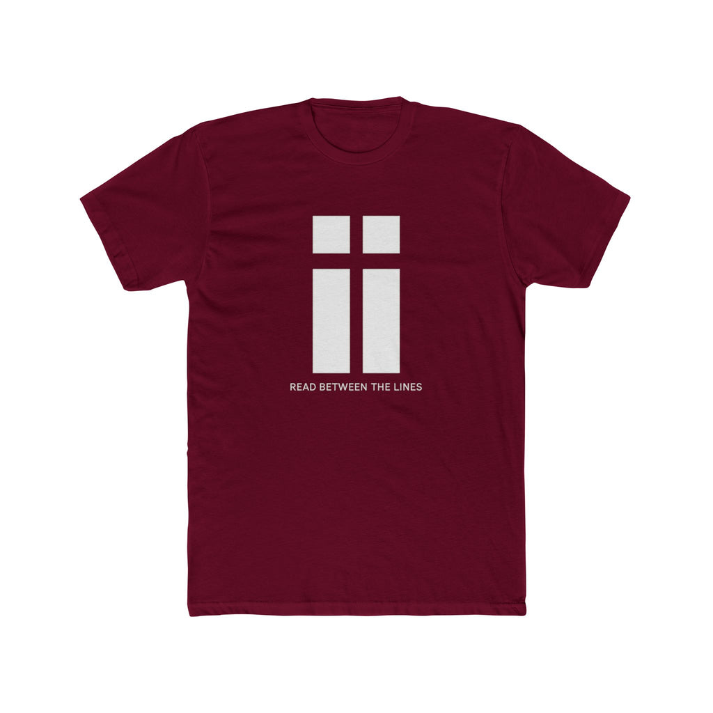 Read Between the Lines graphic Tee | Minimalist Cross Design