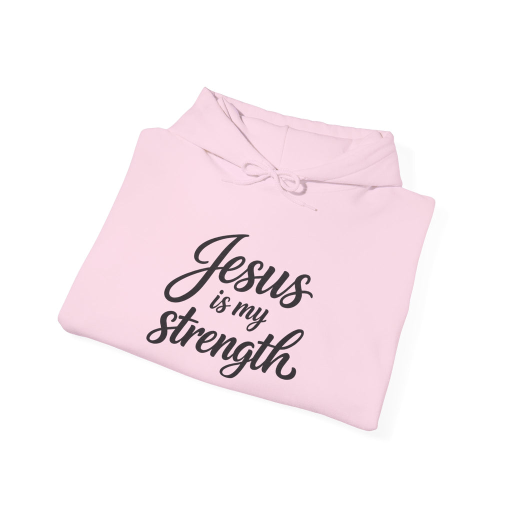 Womens "Jesus is My Strength" Heavy Blend™ Hooded Sweatshirt