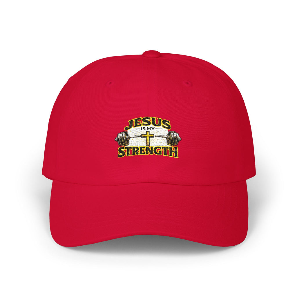 Dad Cap — "Jesus Strength" Embroidered Christian Baseball Hat