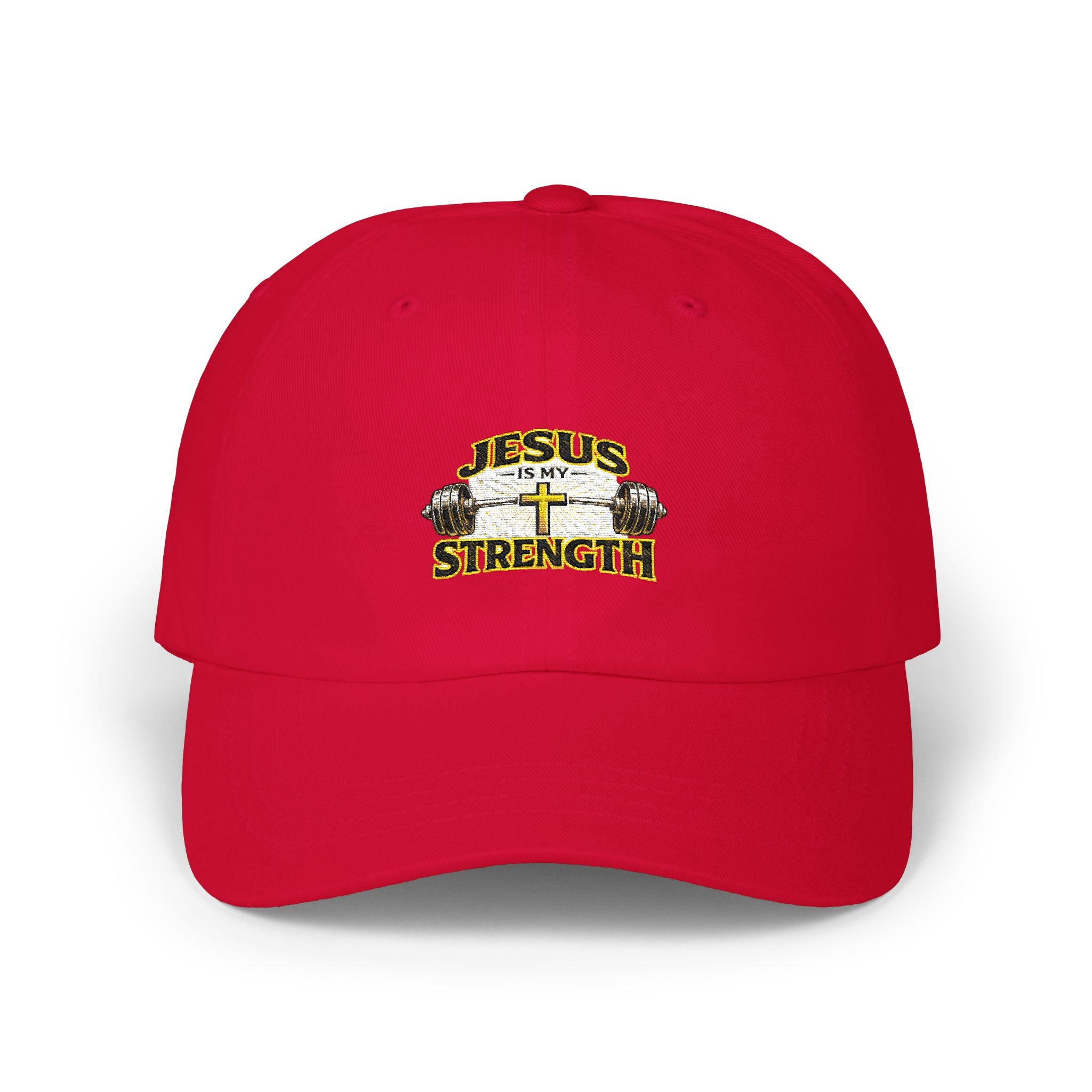Dad Cap — "Jesus Strength" Embroidered Christian Baseball Hat