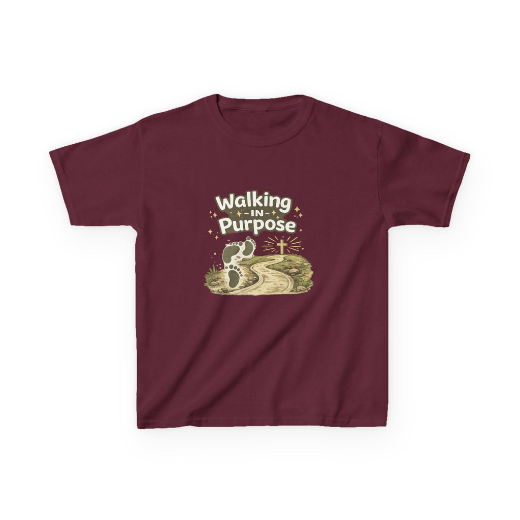 Kids Tee — "Walking in Purpose" Inspirational Christian Kids T-Shirt