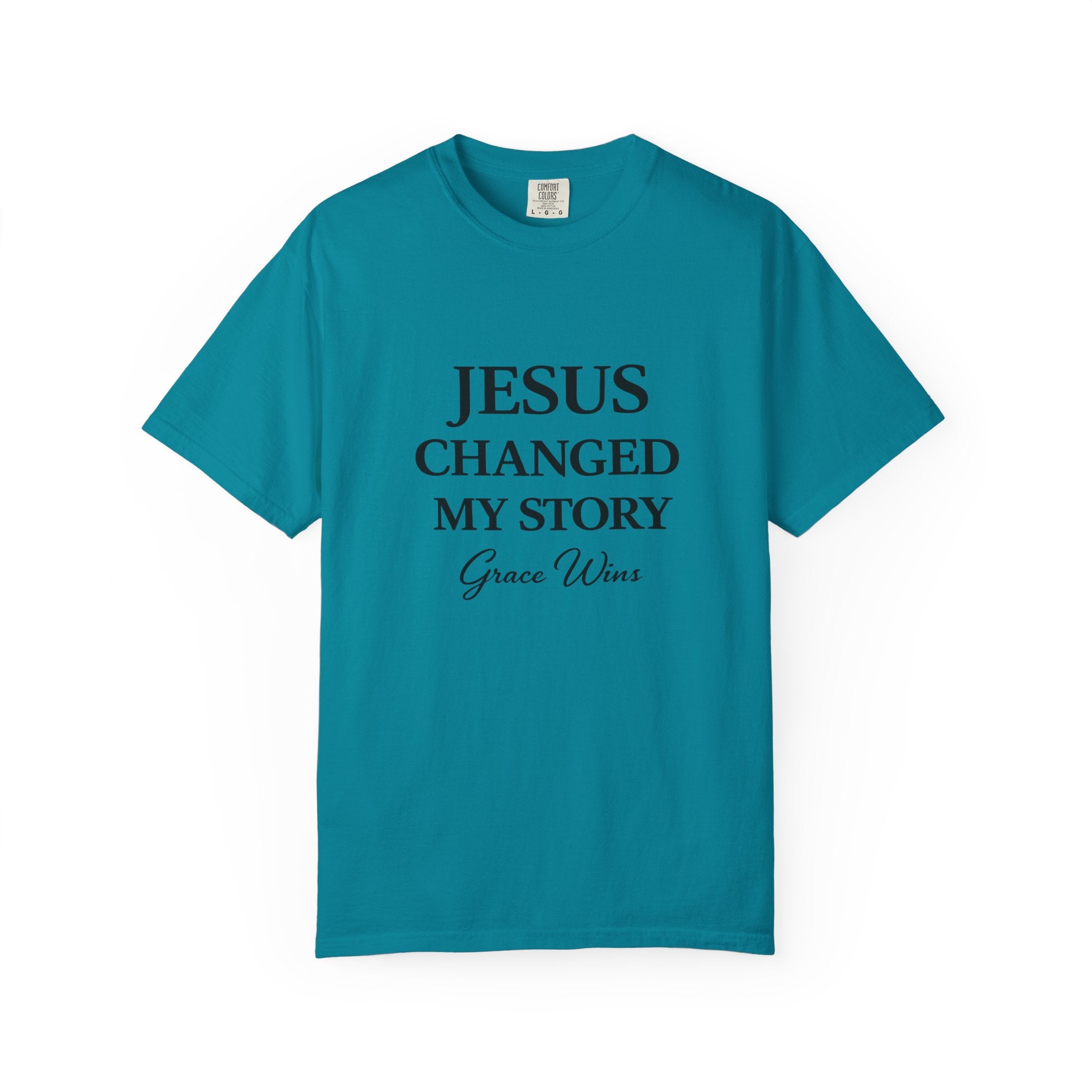 Christian T-Shirt — "Jesus Changed My Story" Inspirational Graphic Tee