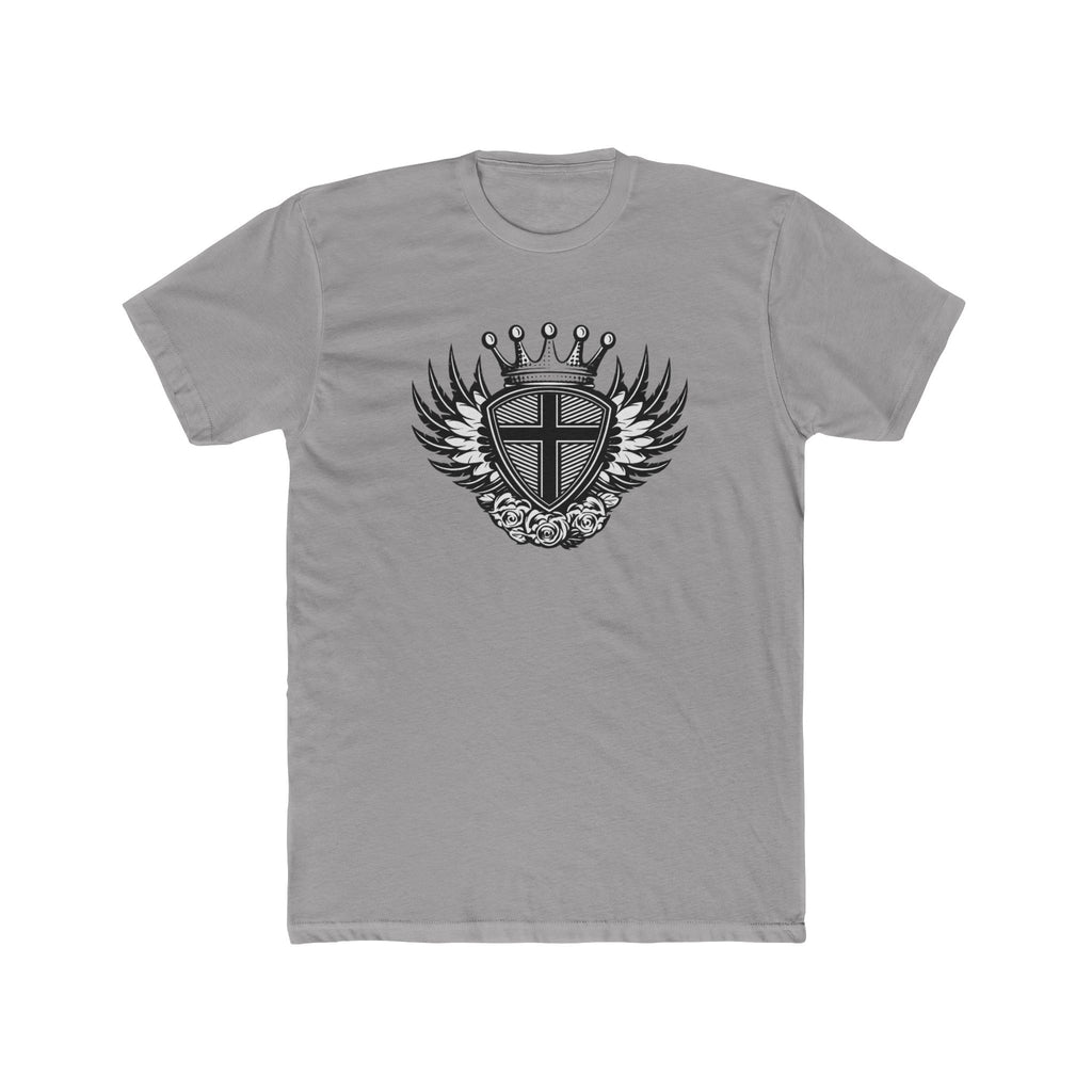 Crowned Winged Shield Tee | Rose Emblem Crest T-Shirt