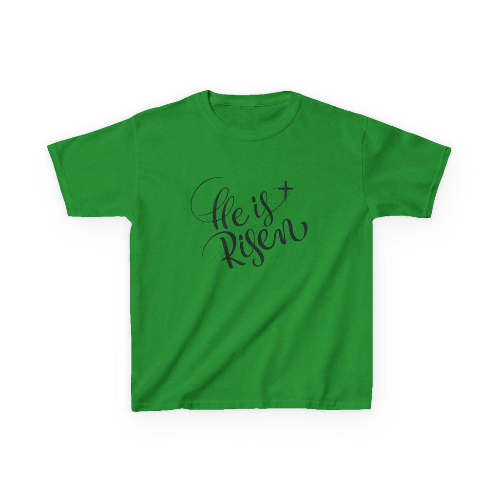 Girls Kids T-Shirt  "He Is Risen" Easter Christian Tee