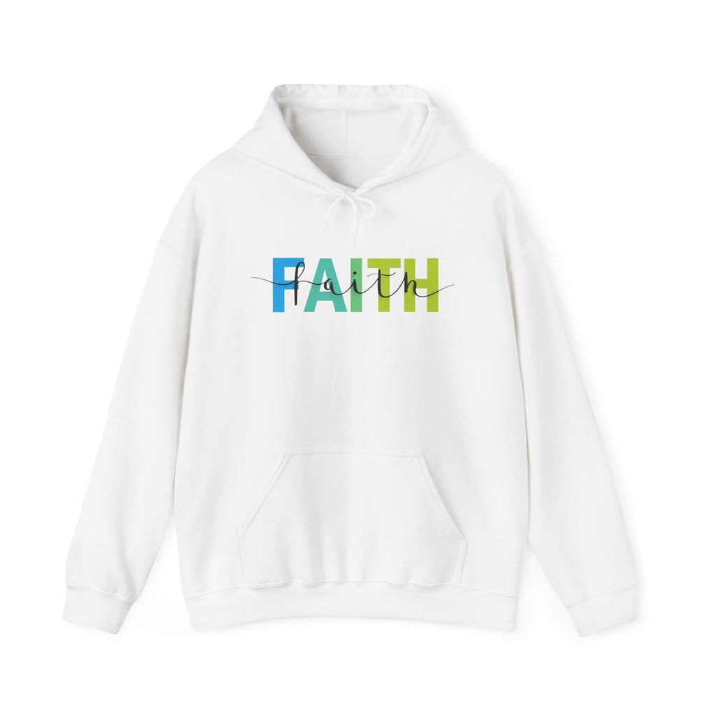 Faith Layered Graphic Hoodie — Inspiring Christian Faith Sweatshirt