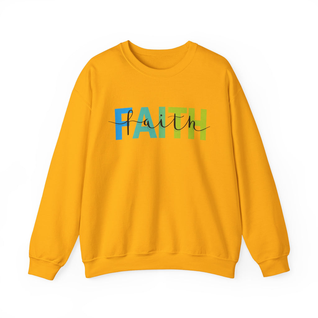 Faith Colorblock Crewneck Sweatshirt — Inspirational Christian Pullover