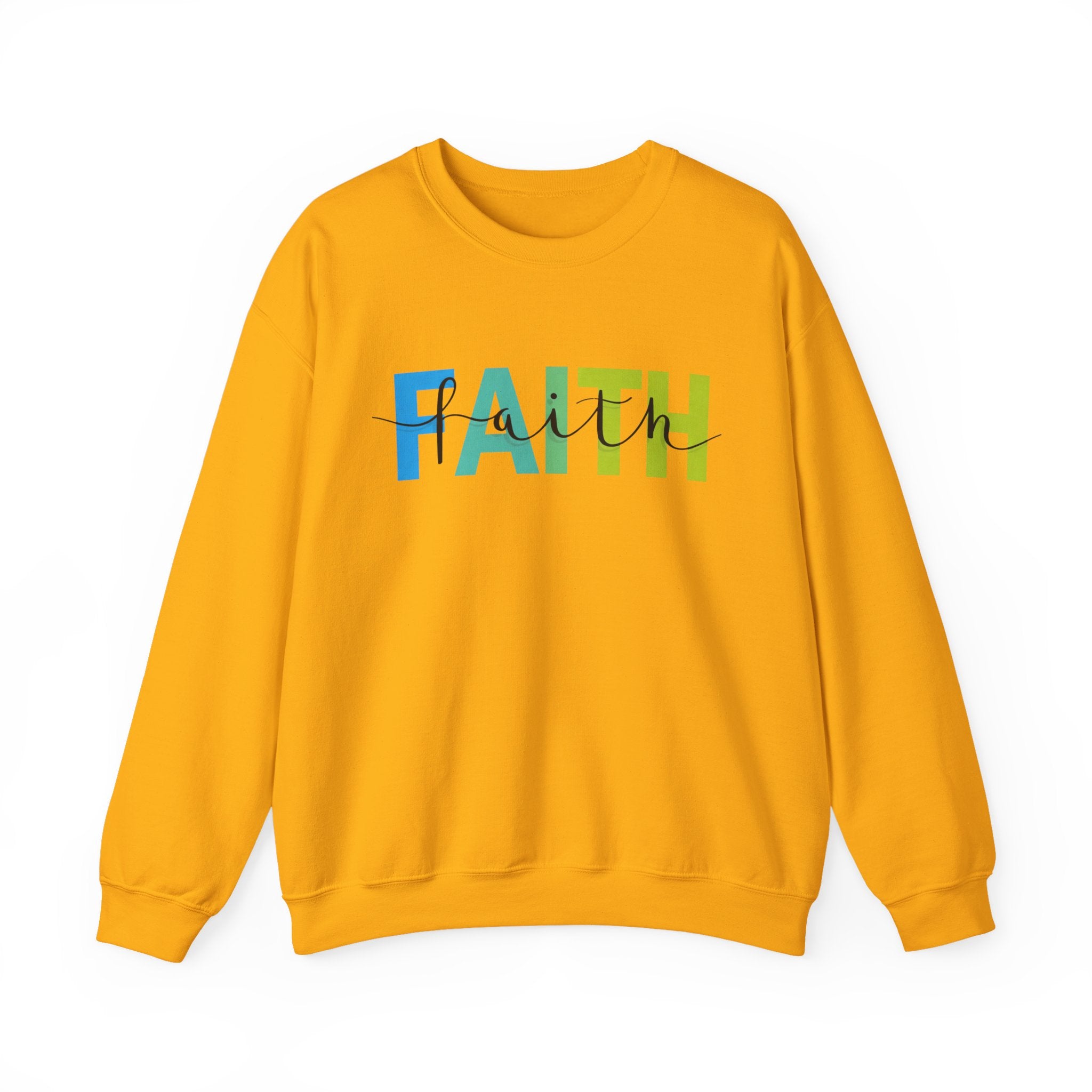 Faith Colorblock Crewneck Sweatshirt — Inspirational Christian Pullover