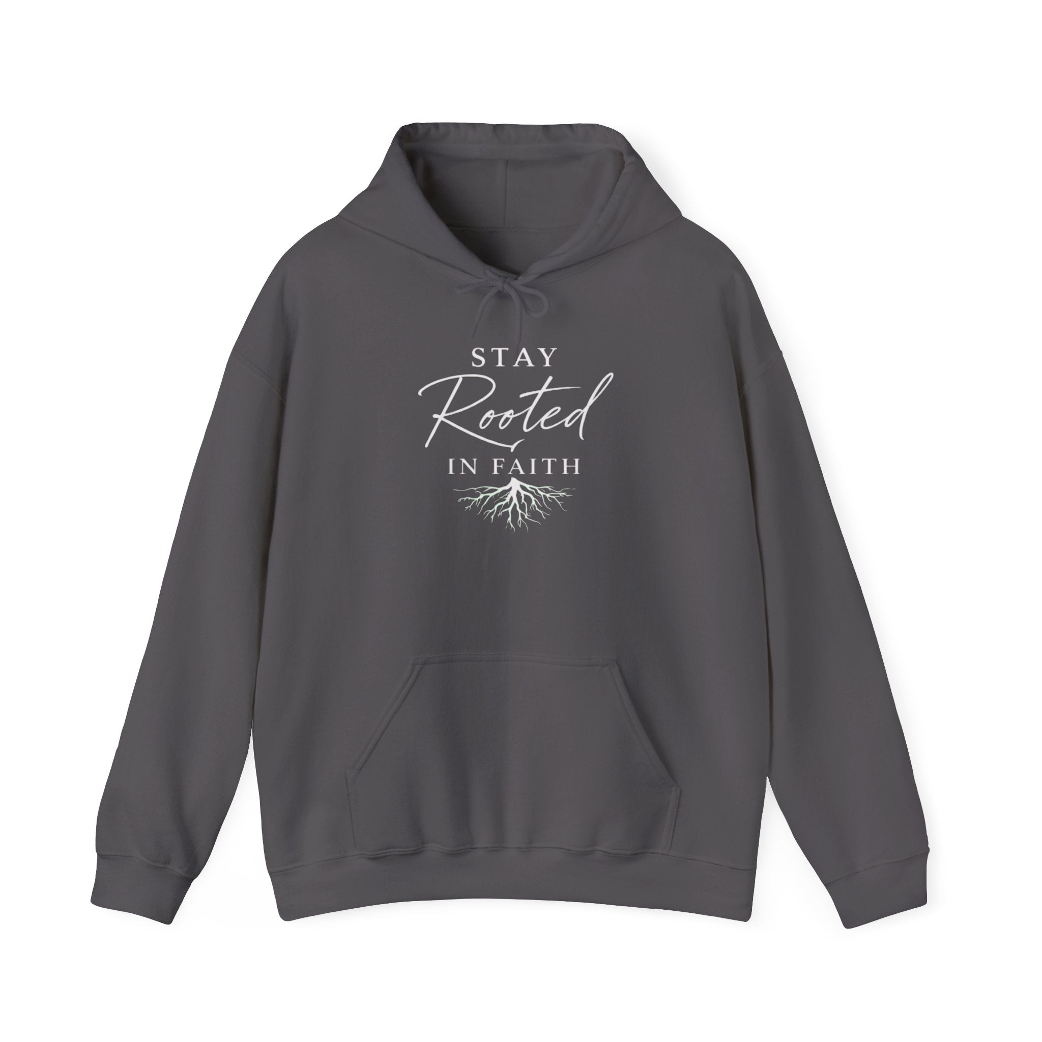 Faith Hoodie — "Stay Rooted in Faith" Graphic Pullover