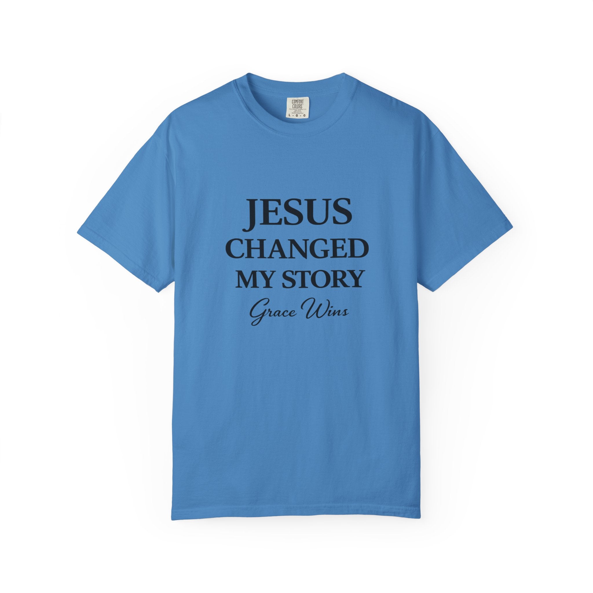Christian T-Shirt — "Jesus Changed My Story" Inspirational Graphic Tee