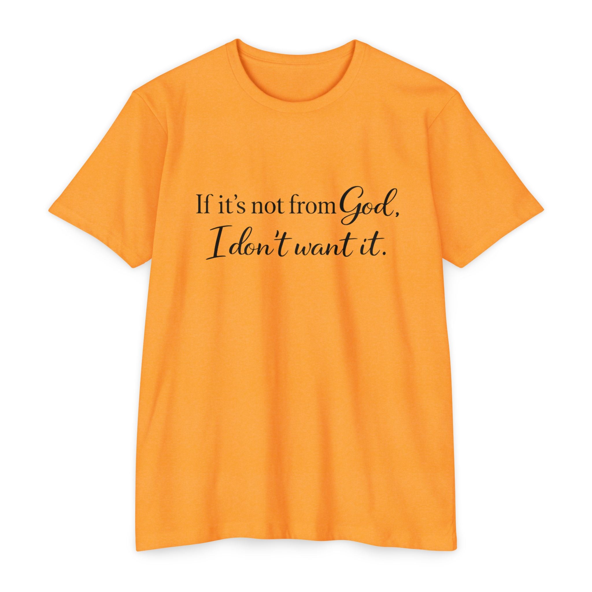 Faith-Inspired T-Shirt — "If it's not from God, I don't want it."