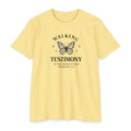 Womens Walking Testimony T-Shirt — “By the Grace of God” Christian Tee (Ephesians 2:8)