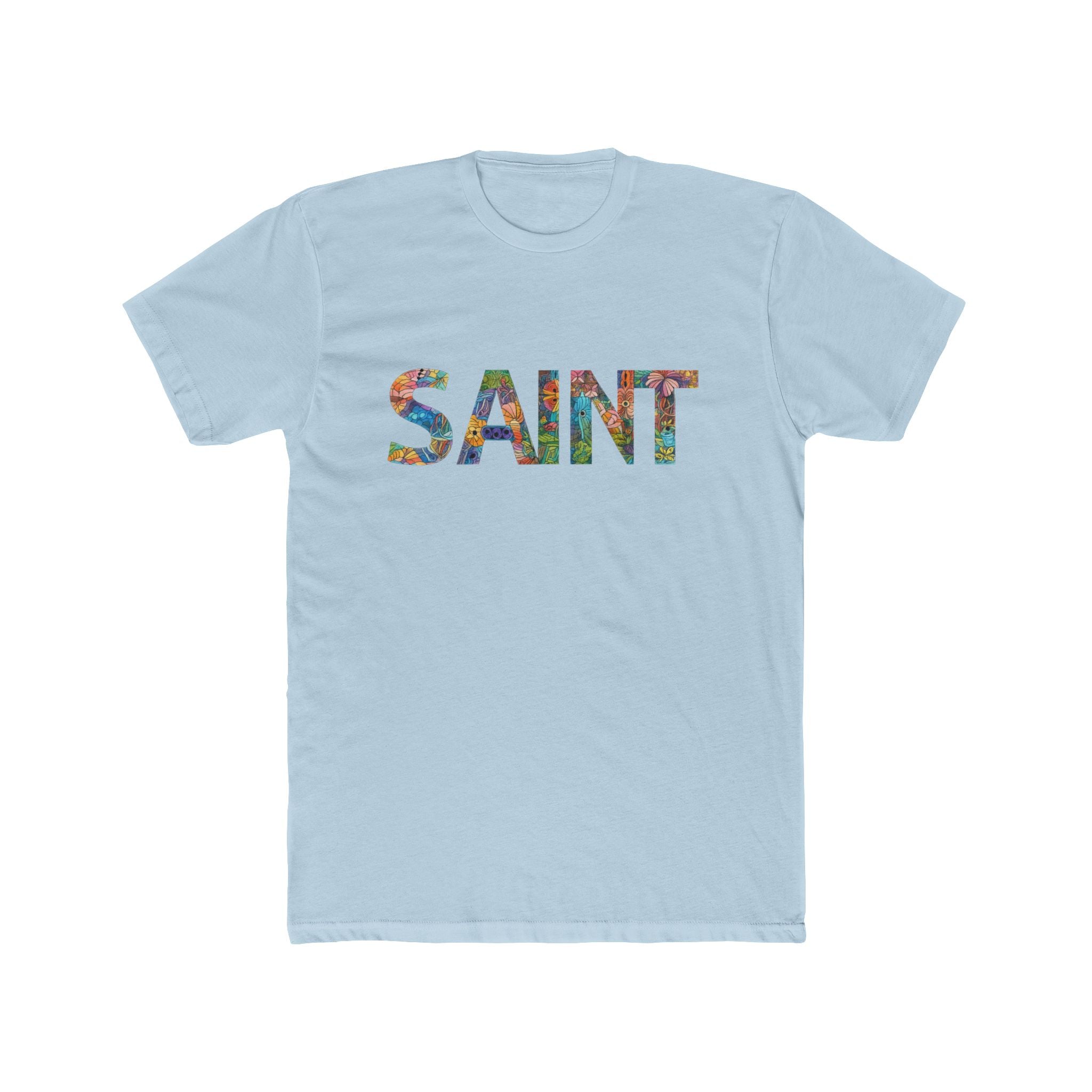 SAINT floral letters T-Shirt | Botanical Typography Tee