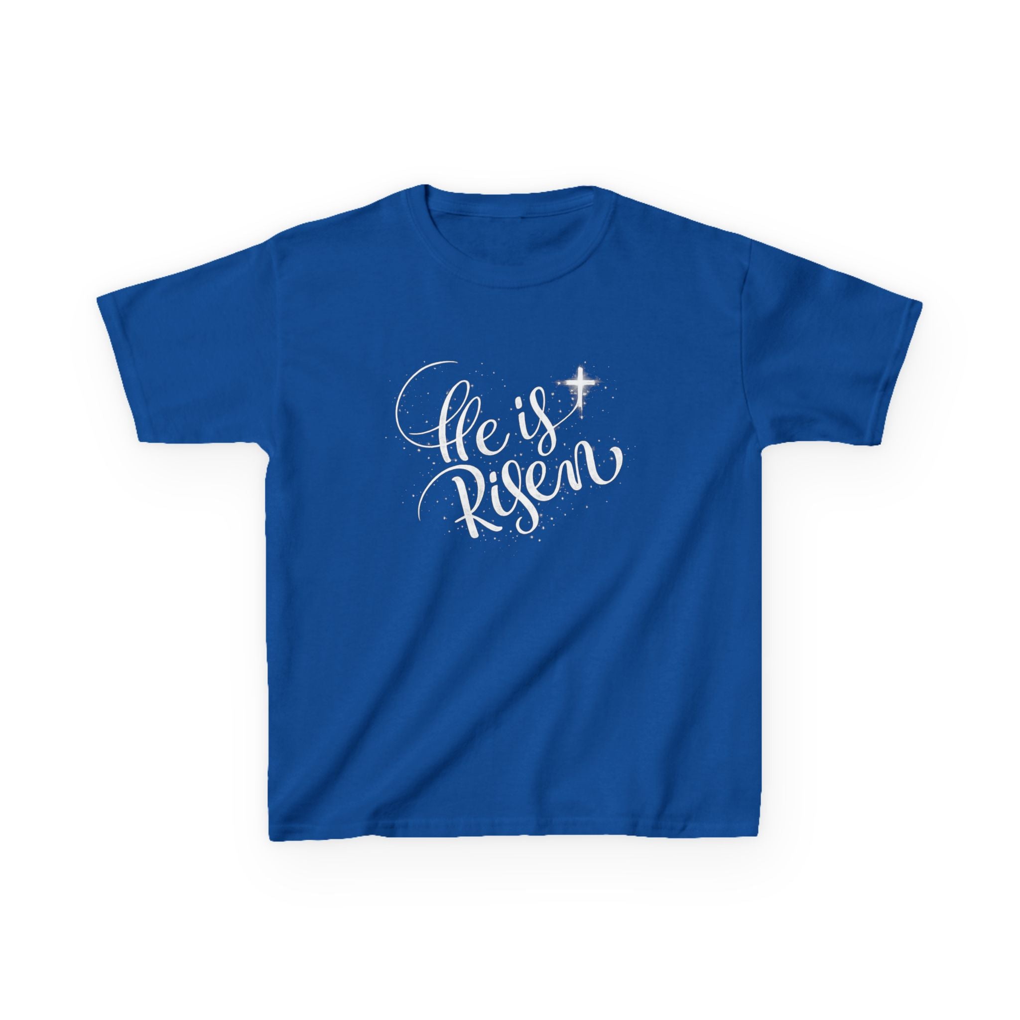 Girls Kids T-Shirt  "He Is Risen" Easter Christian Tee