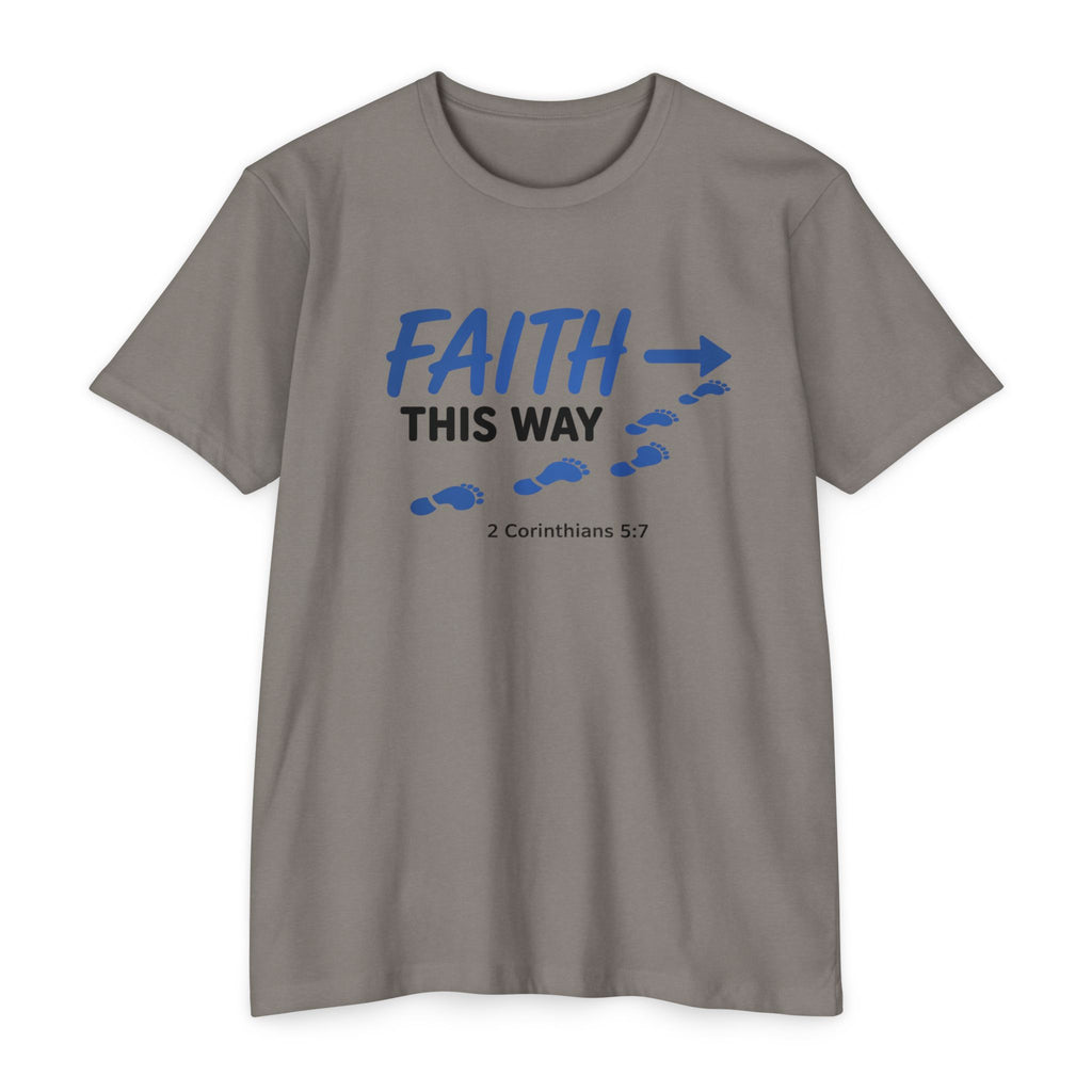 Womens Faith This Way T‑Shirt — 2 Corinthians 5:7