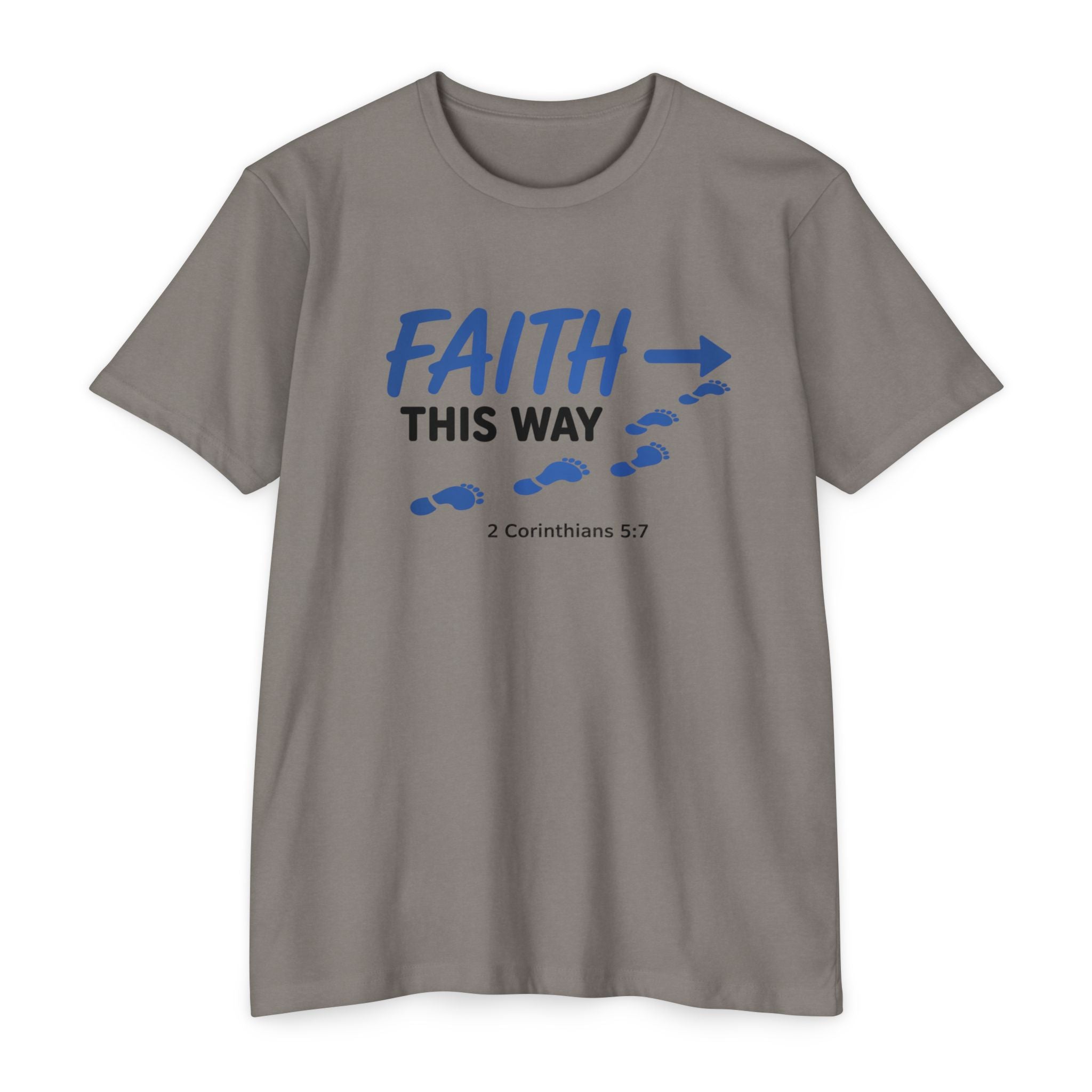 Womens Faith This Way T‑Shirt — 2 Corinthians 5:7