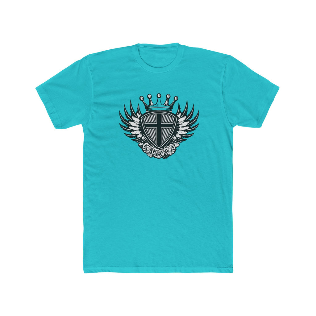 Crowned Winged Shield Tee | Rose Emblem Crest T-Shirt