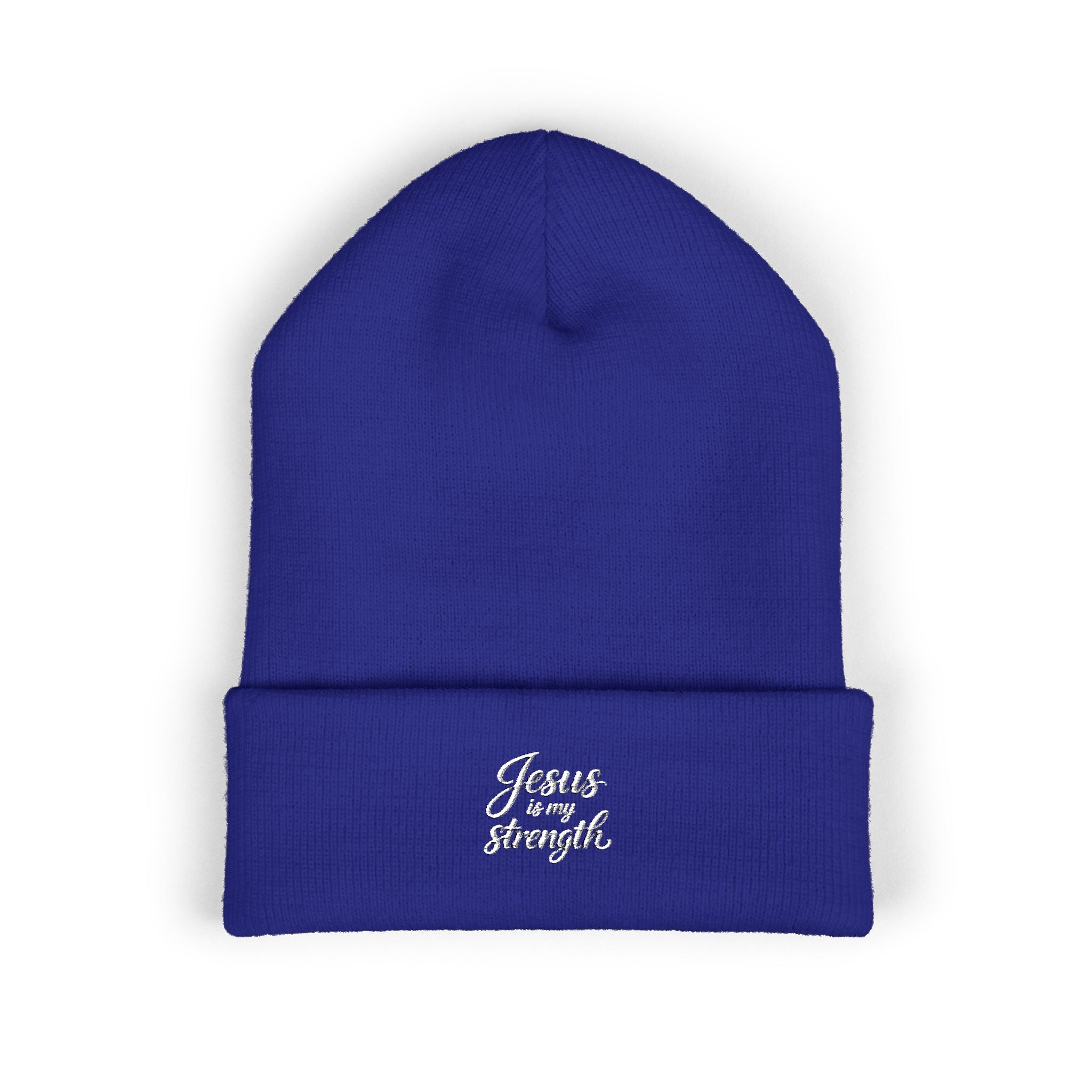 Embroidered Classic Cuffed Beanie — Minimal Script Logo