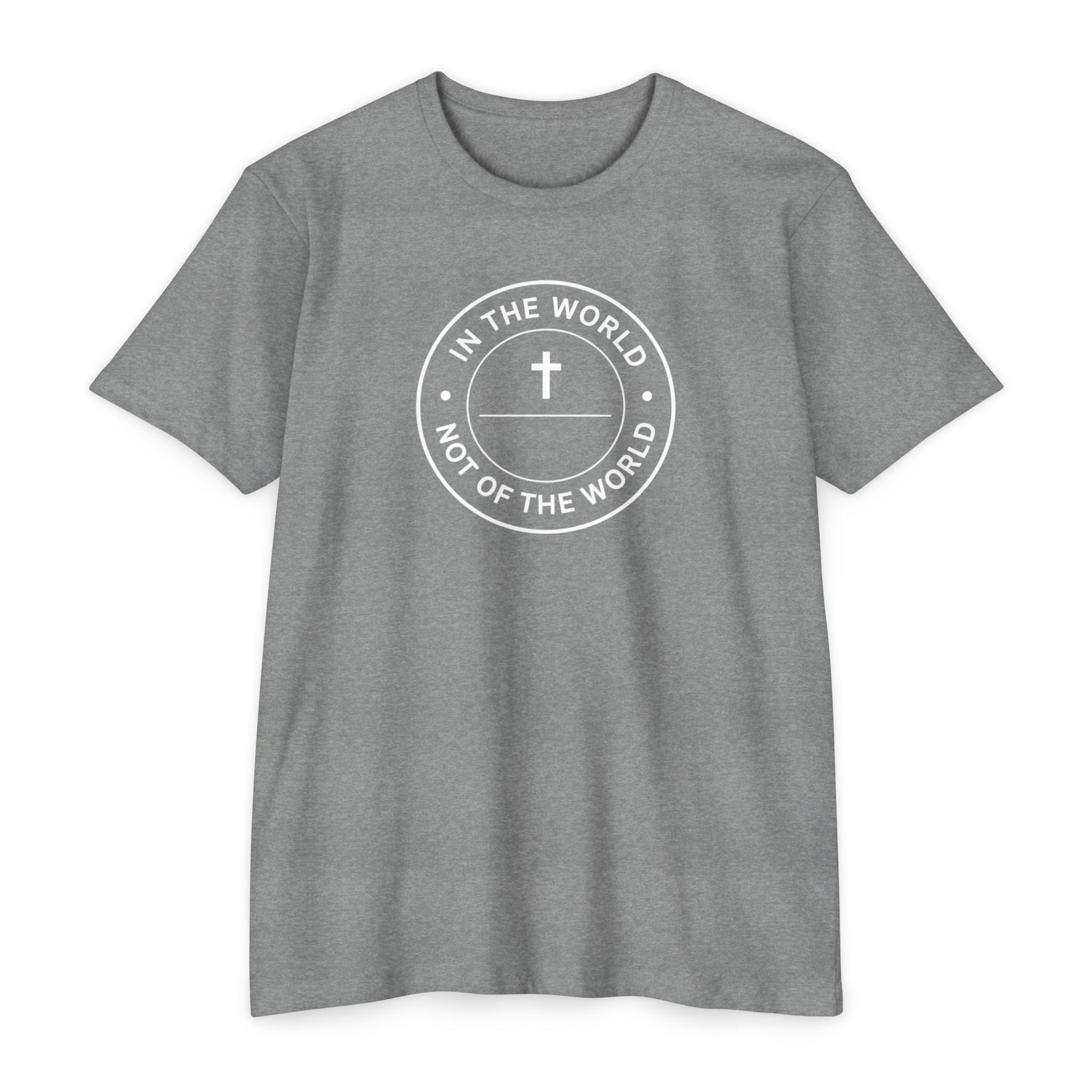 Womens "In The World Not Of The World" Christian Garment-Dyed T-shirt