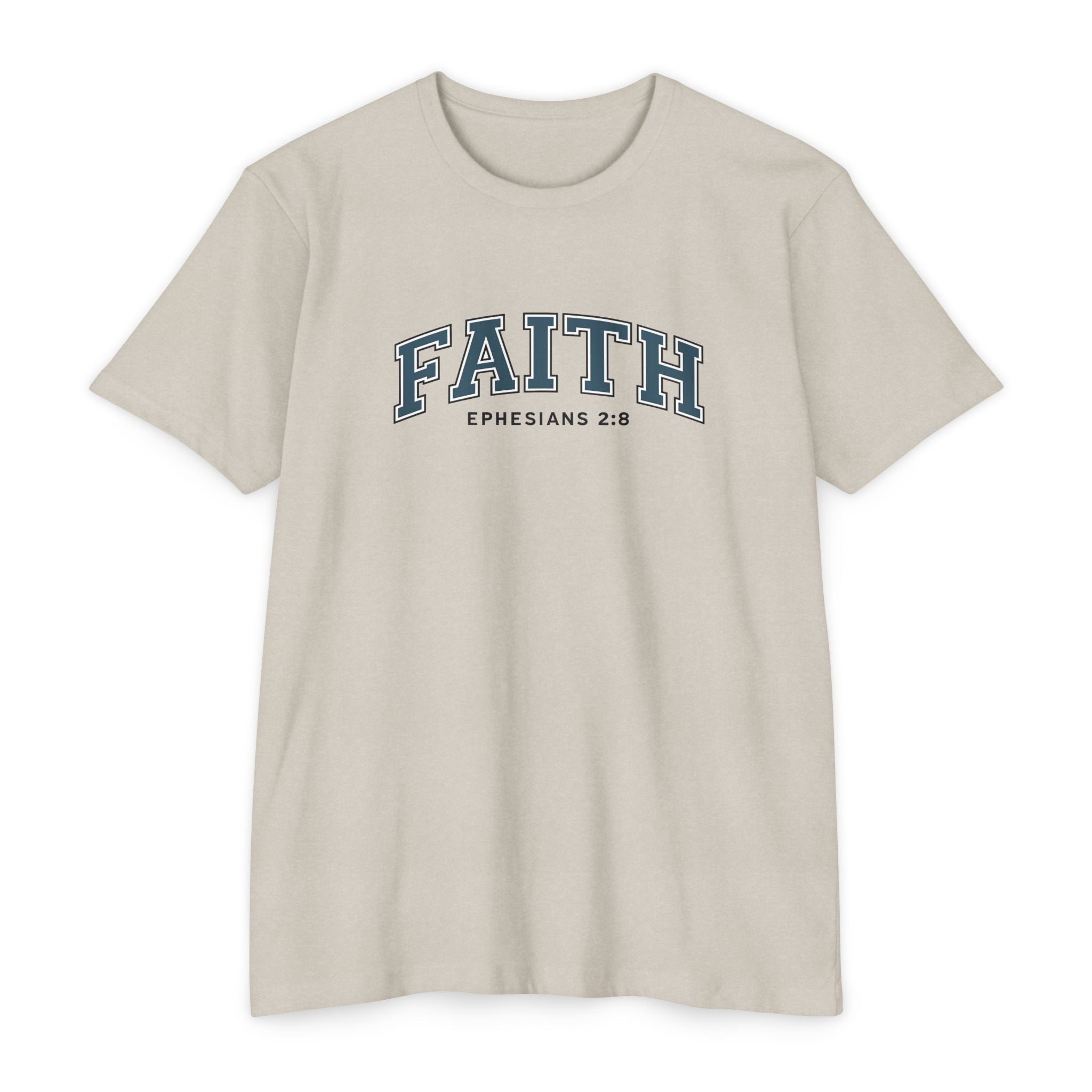 Womens Faith Graphic T-Shirt — Ephesians 2:8 Christian Tee