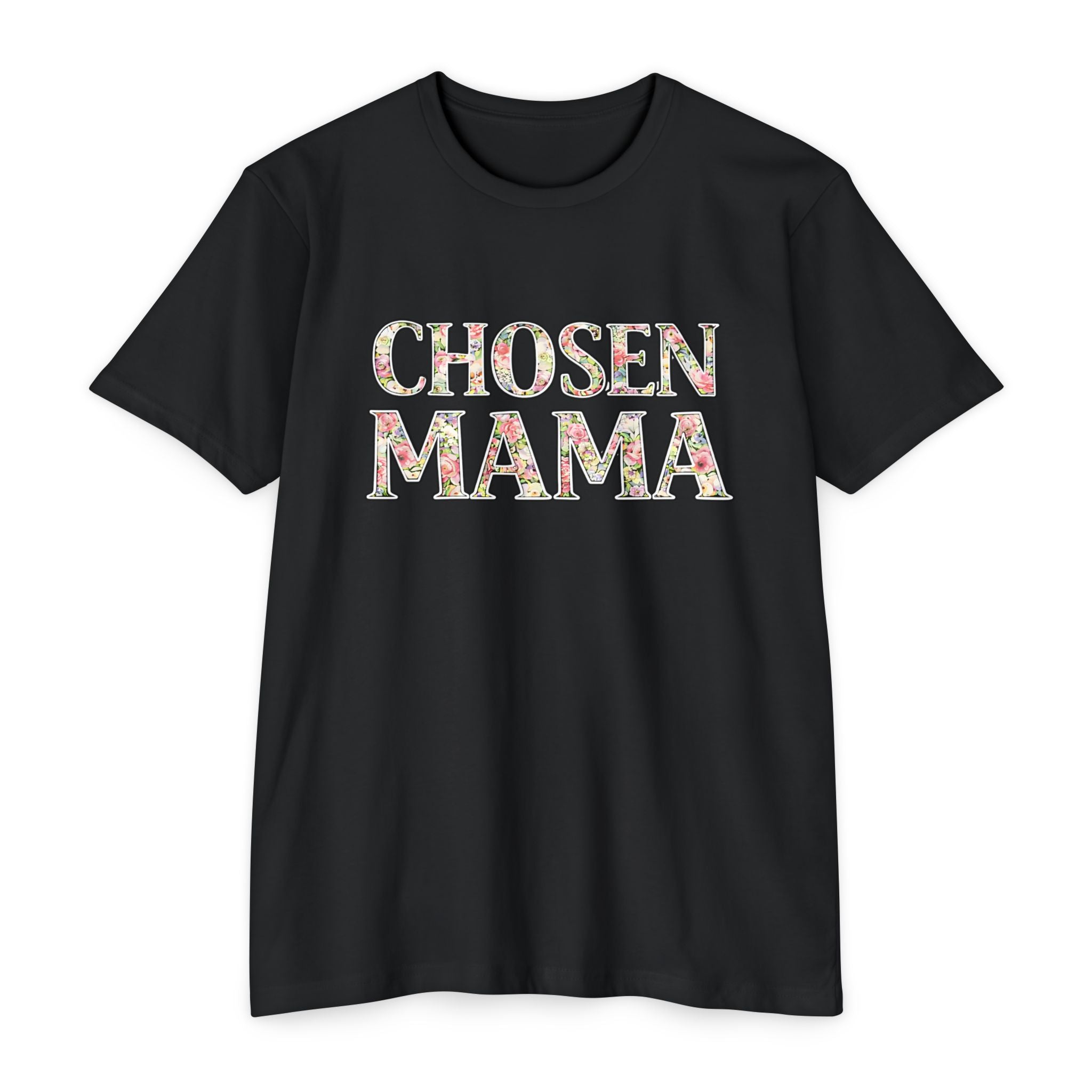 Womens Chosen Mama T-Shirt — Floral Graphic Mom Tee