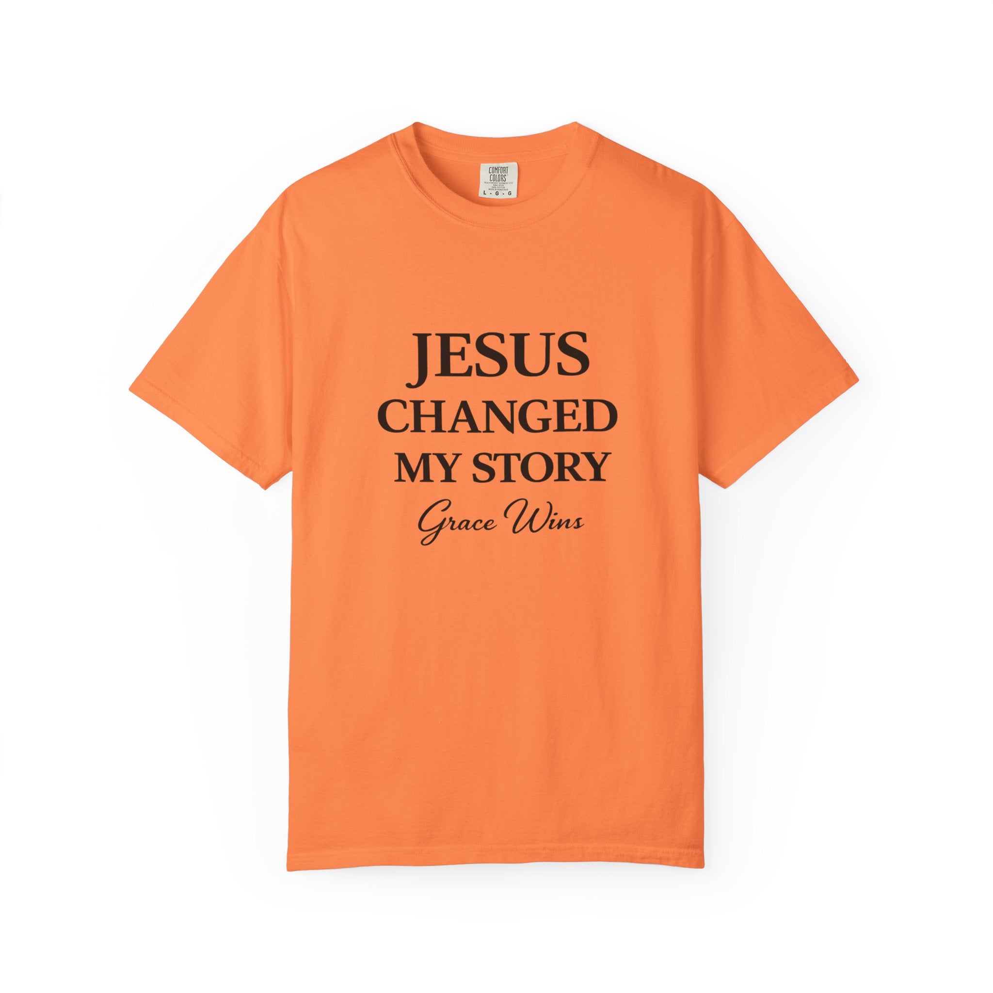 Christian T-Shirt — "Jesus Changed My Story" Inspirational Graphic Tee