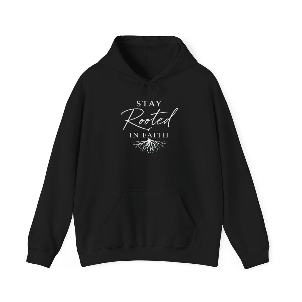 Faith Hoodie — "Stay Rooted in Faith" Graphic Pullover